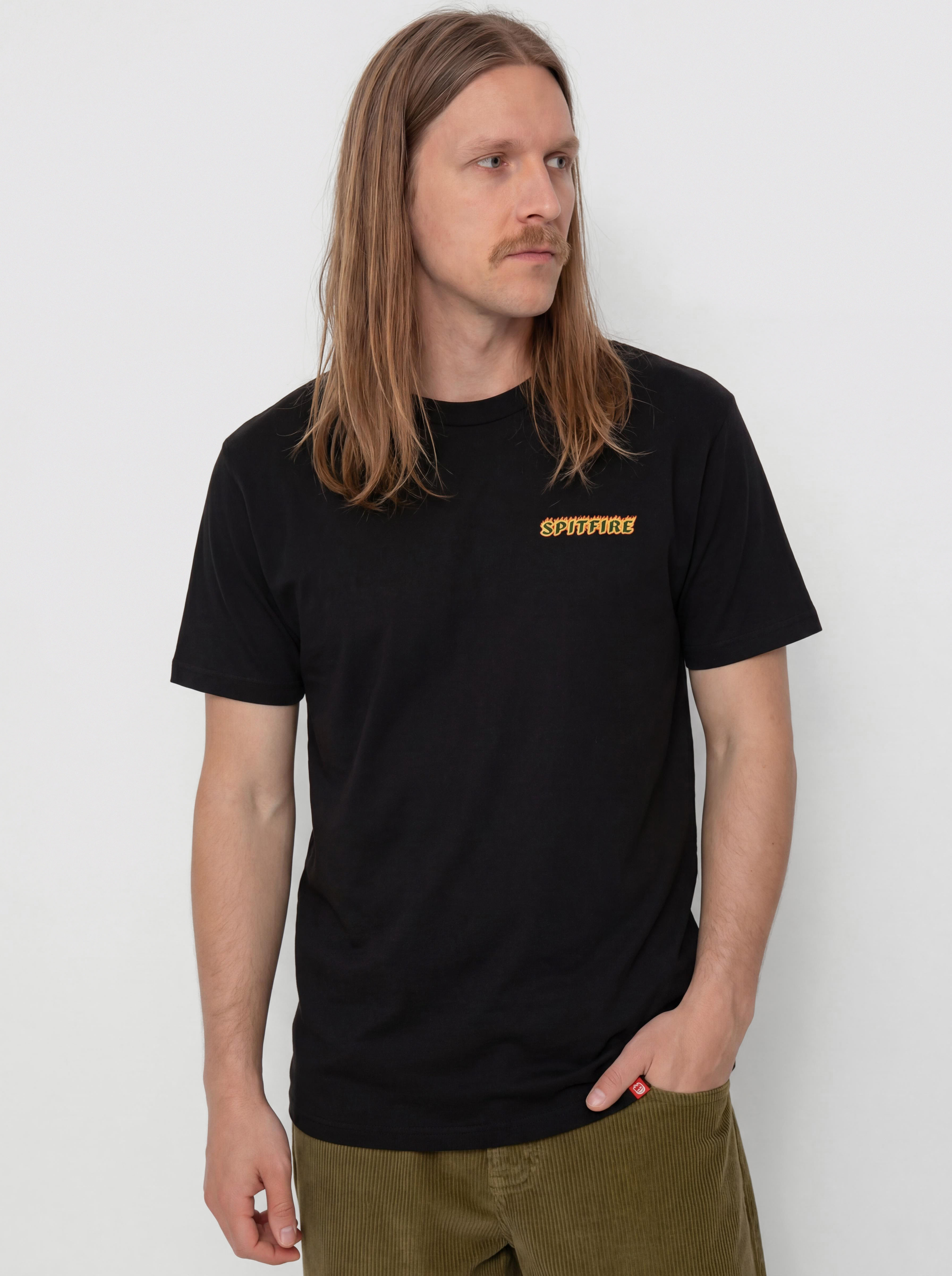Tričko Spitfire Og Classic Flame (black w/red&yellow prints)