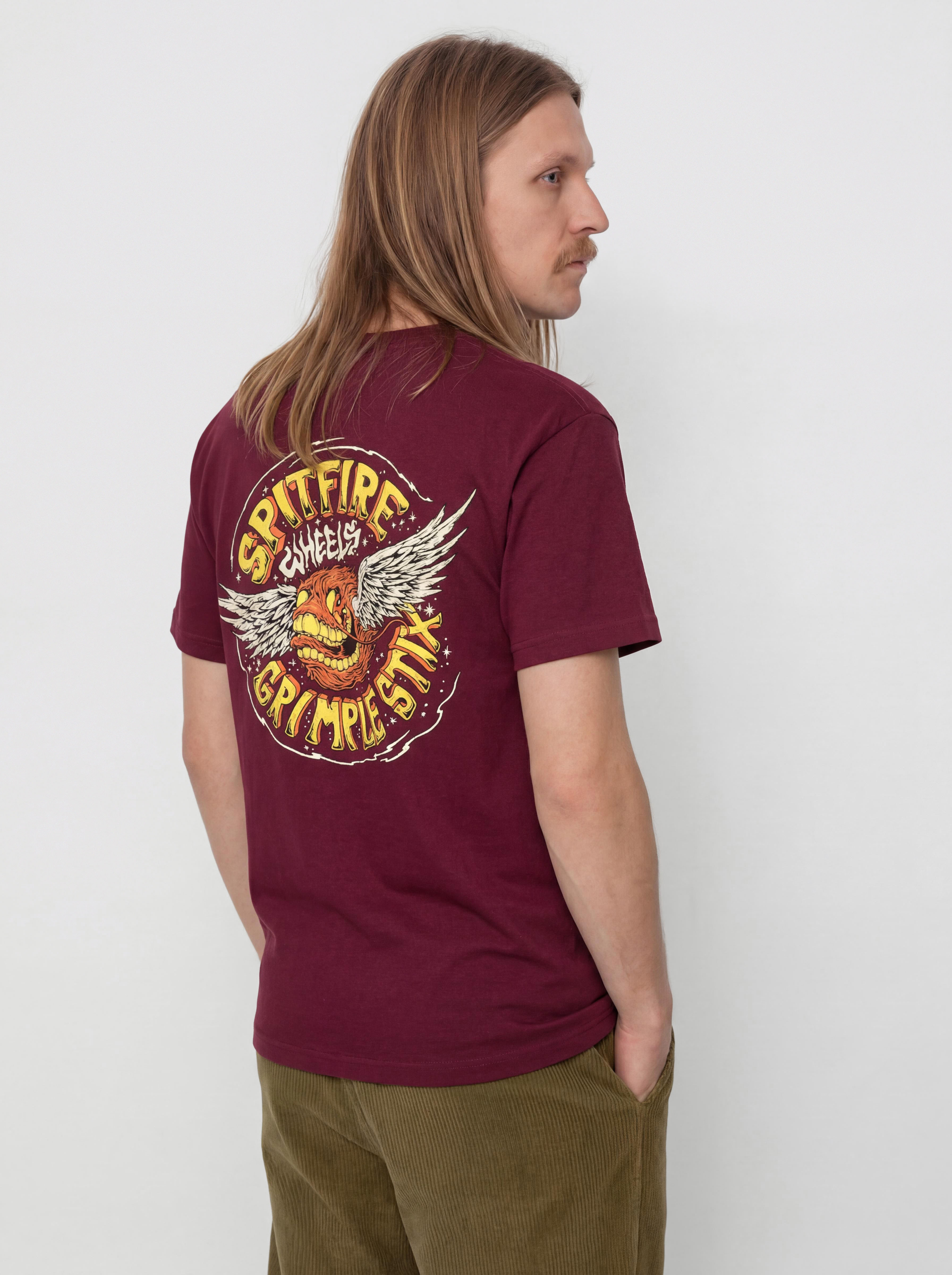 Tričko Spitfire Flying Grimple (burgundy)