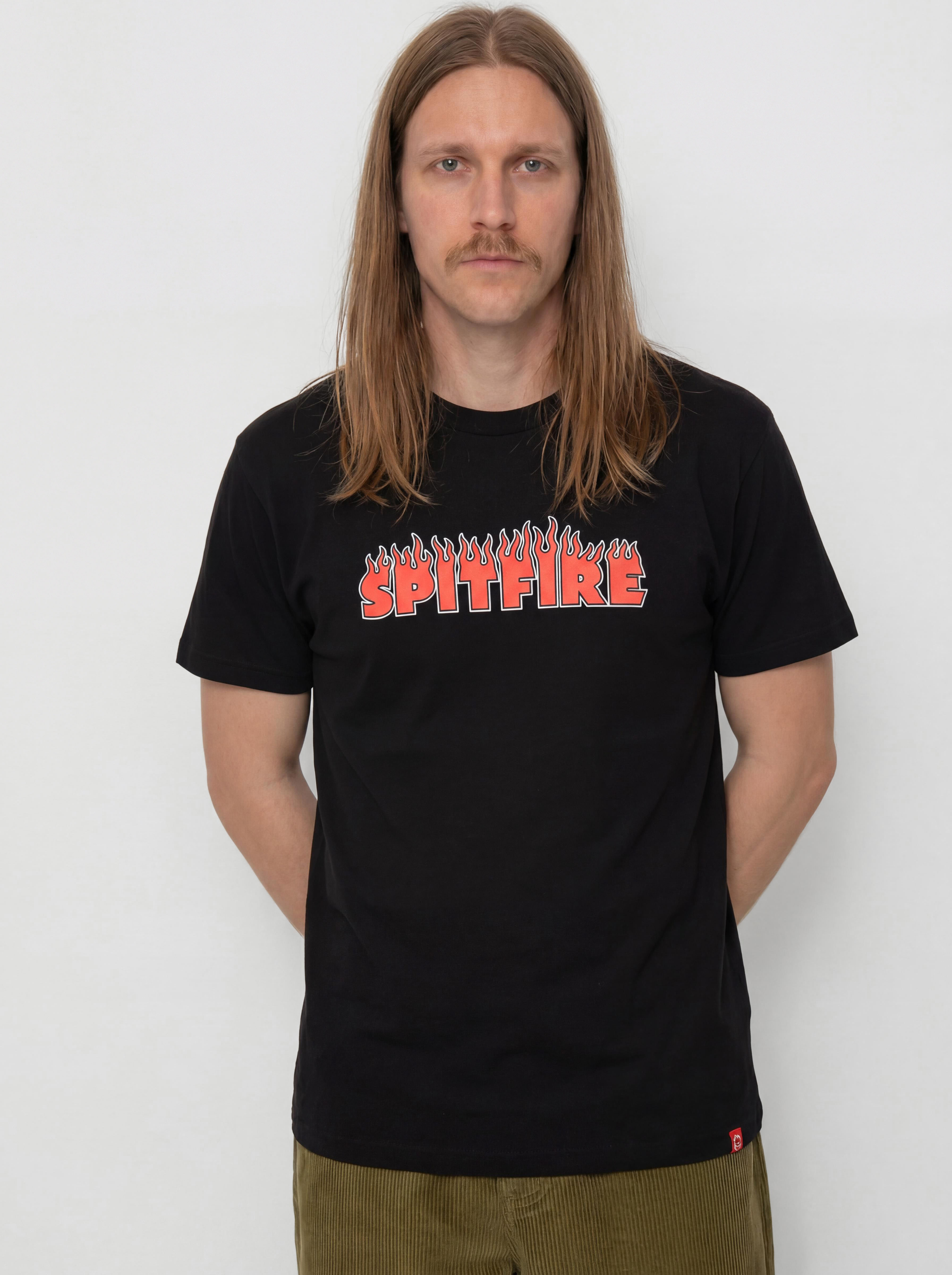 Tričko Spitfire Demonseed Script (black/red black & white print)