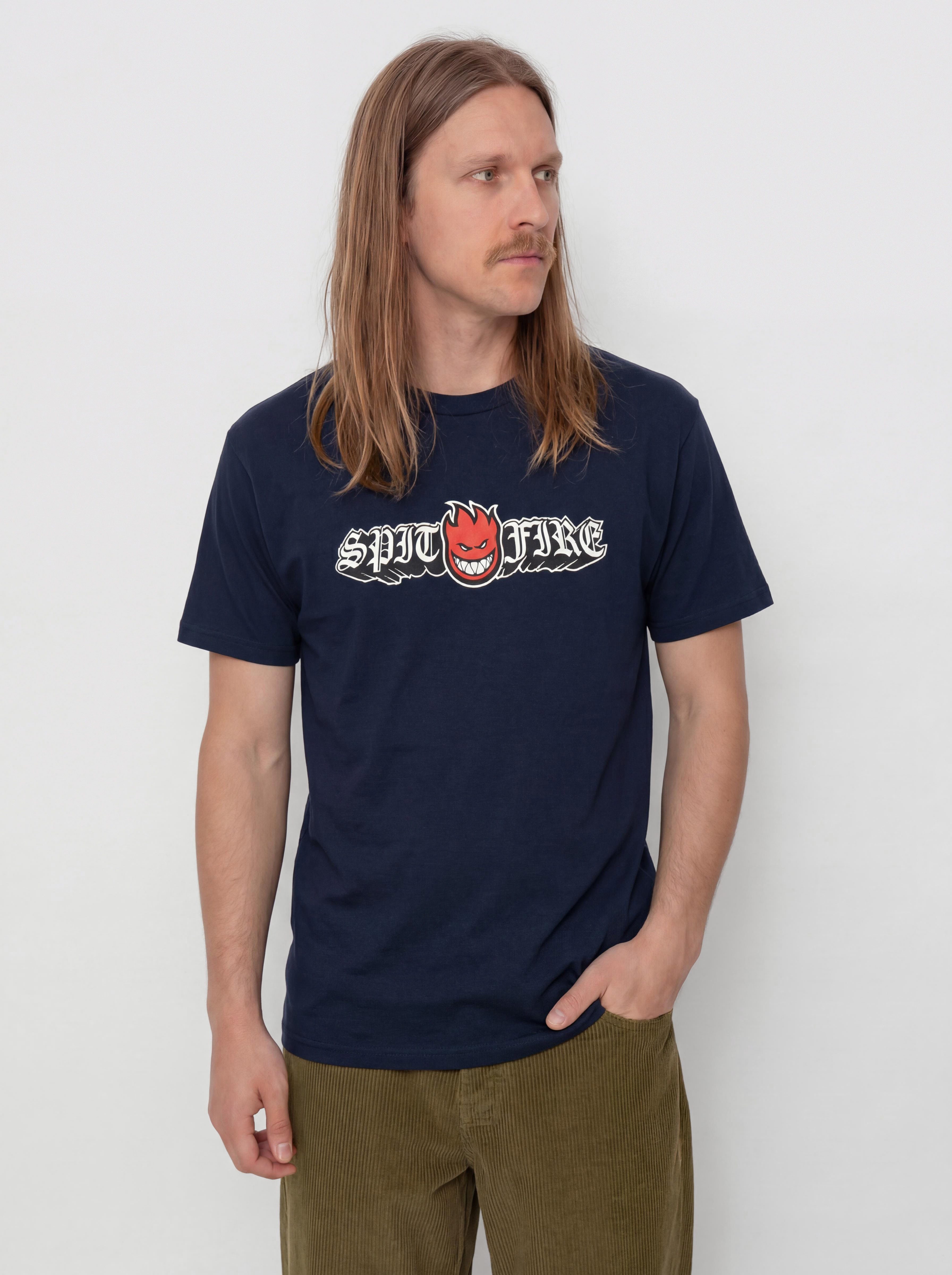 Triu010dko Spitfire Old E Drop Bighead (true navy w/red black & white print)