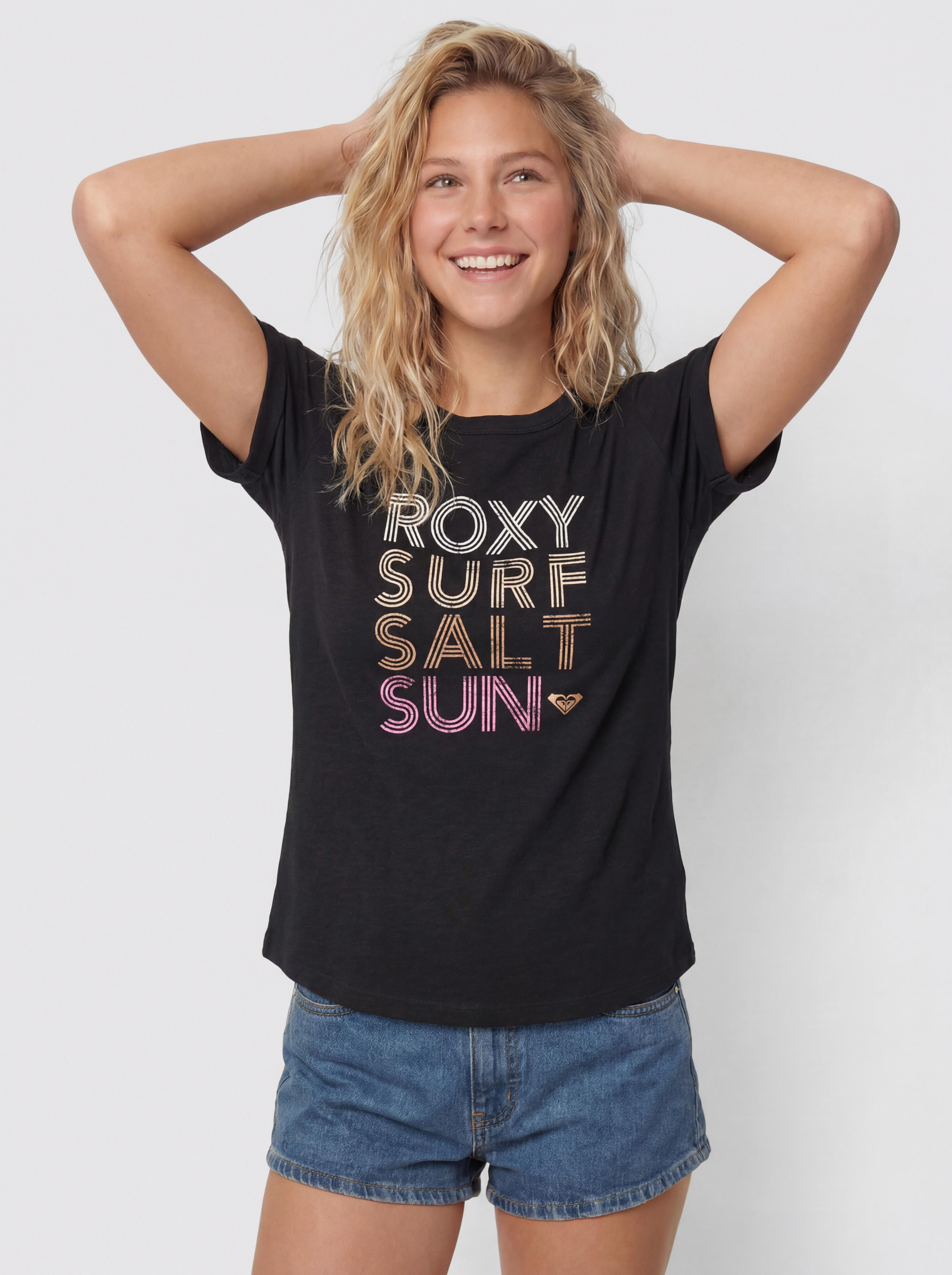 Tričko Roxy Vl Oceanwave Regular Wmn (anthracite)