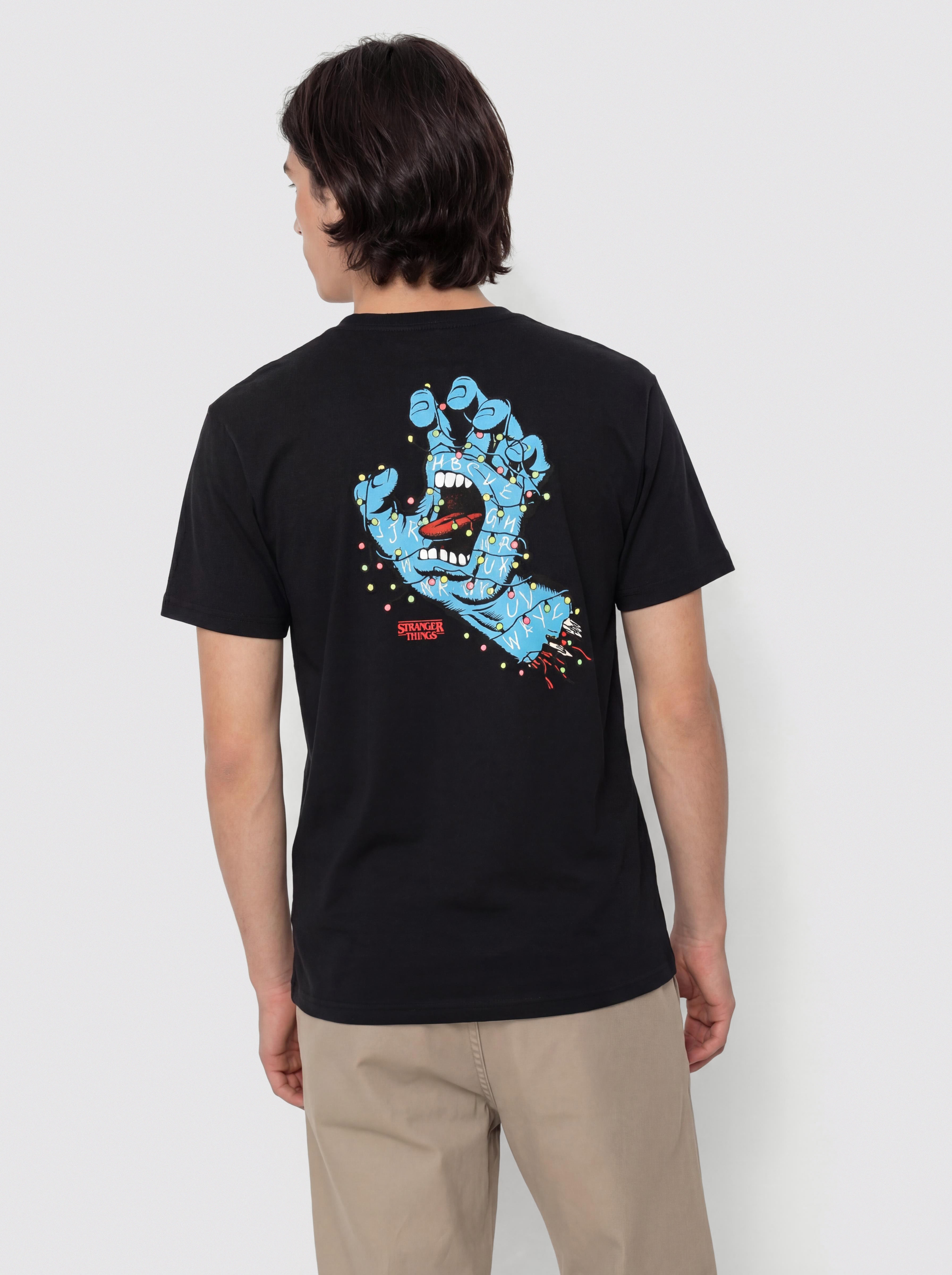 Tričko Santa Cruz X Stranger Things Screaming Lights (black)