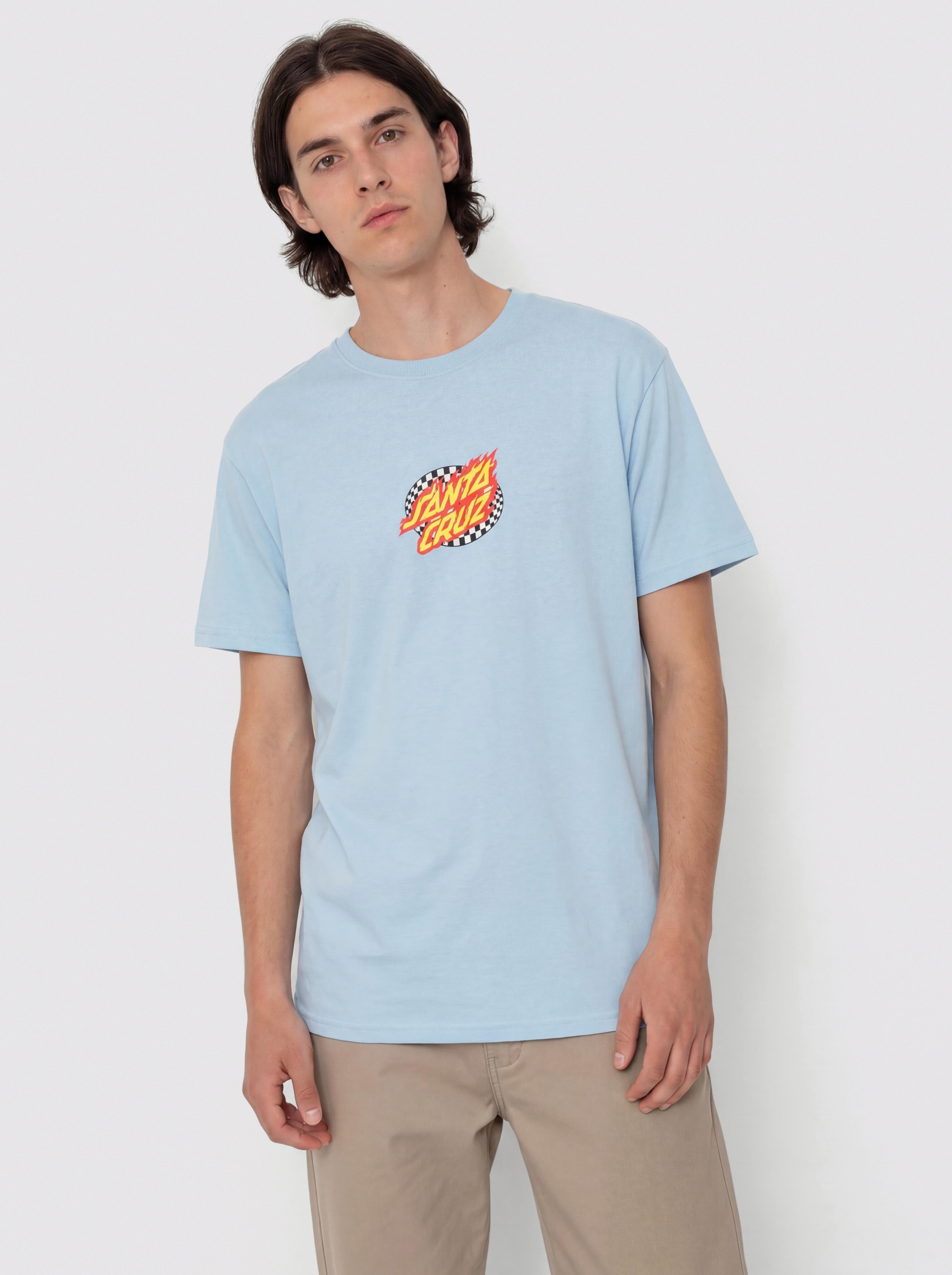 Tričko Santa Cruz Oval Check Flame Front (crystal blue)