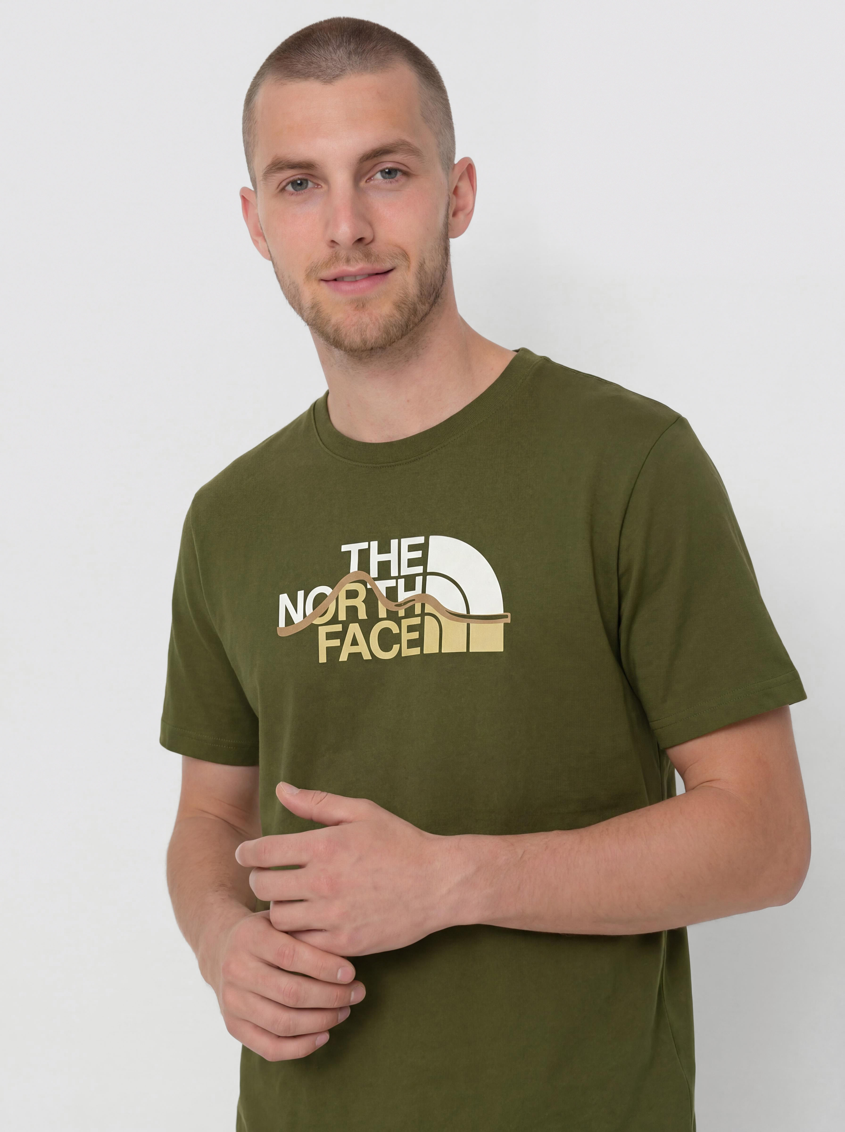 Tričko The North Face Mountain Line (woodland green)