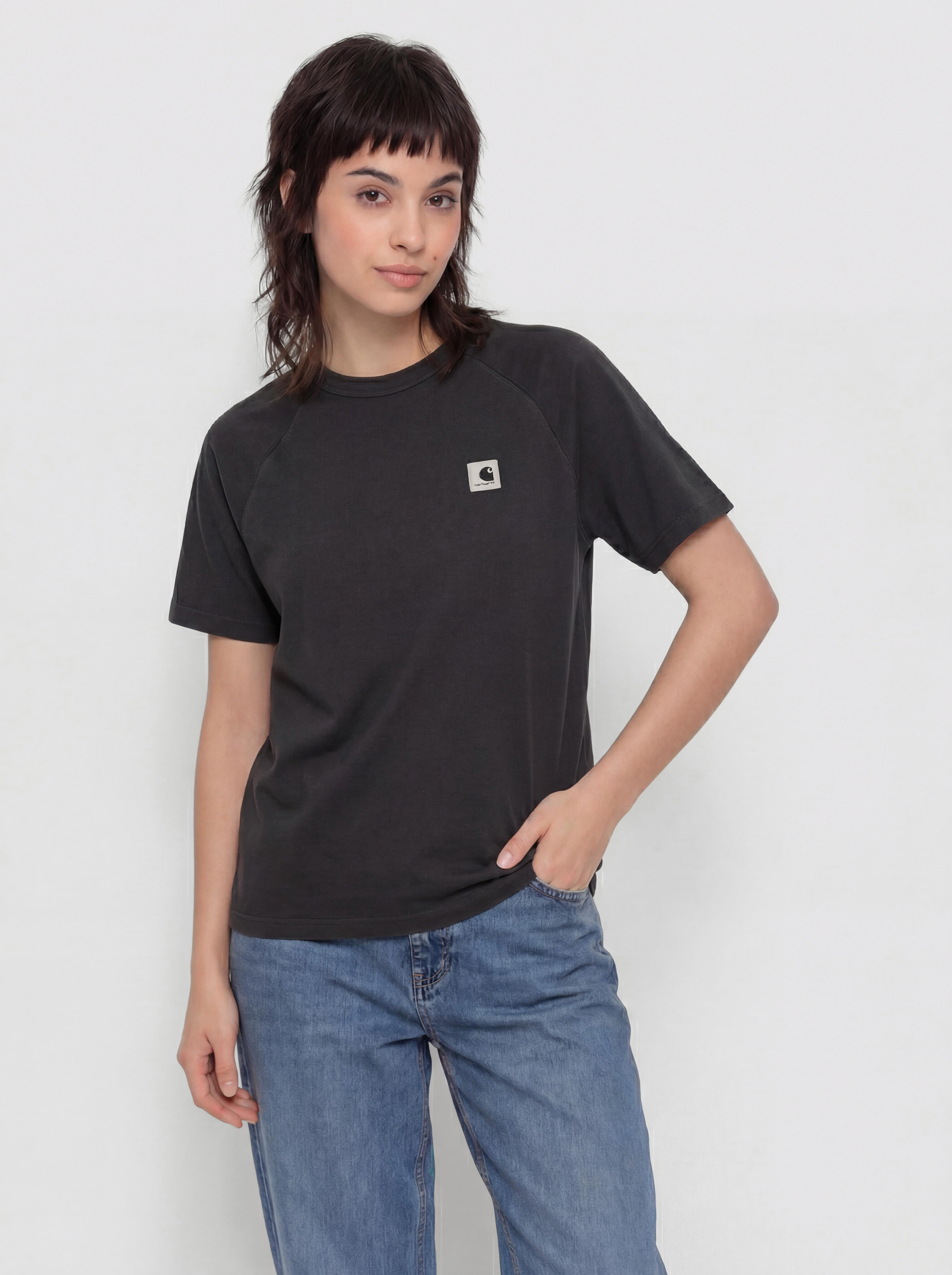 Tričko Carhartt WIP Hudson Wmn (black/chalk wash)