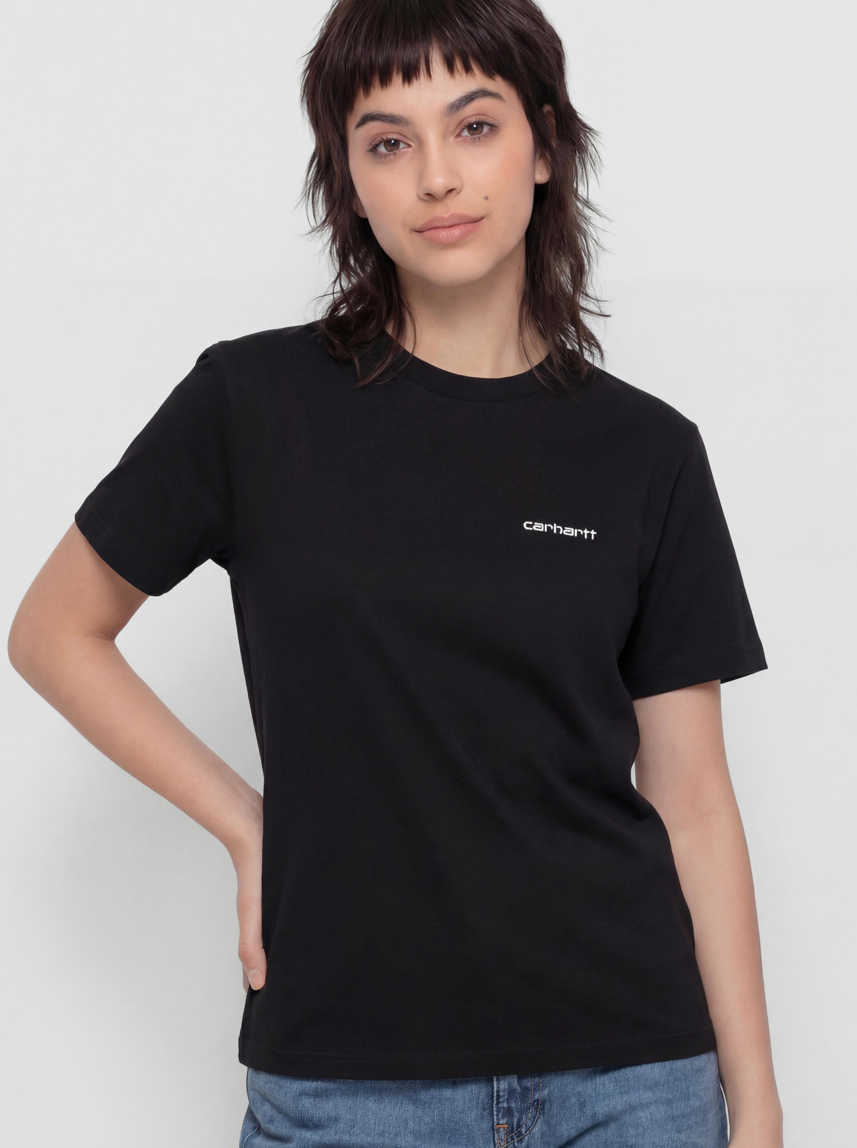 Tričko Carhartt WIP Script Embroidery Wmn (black/white)
