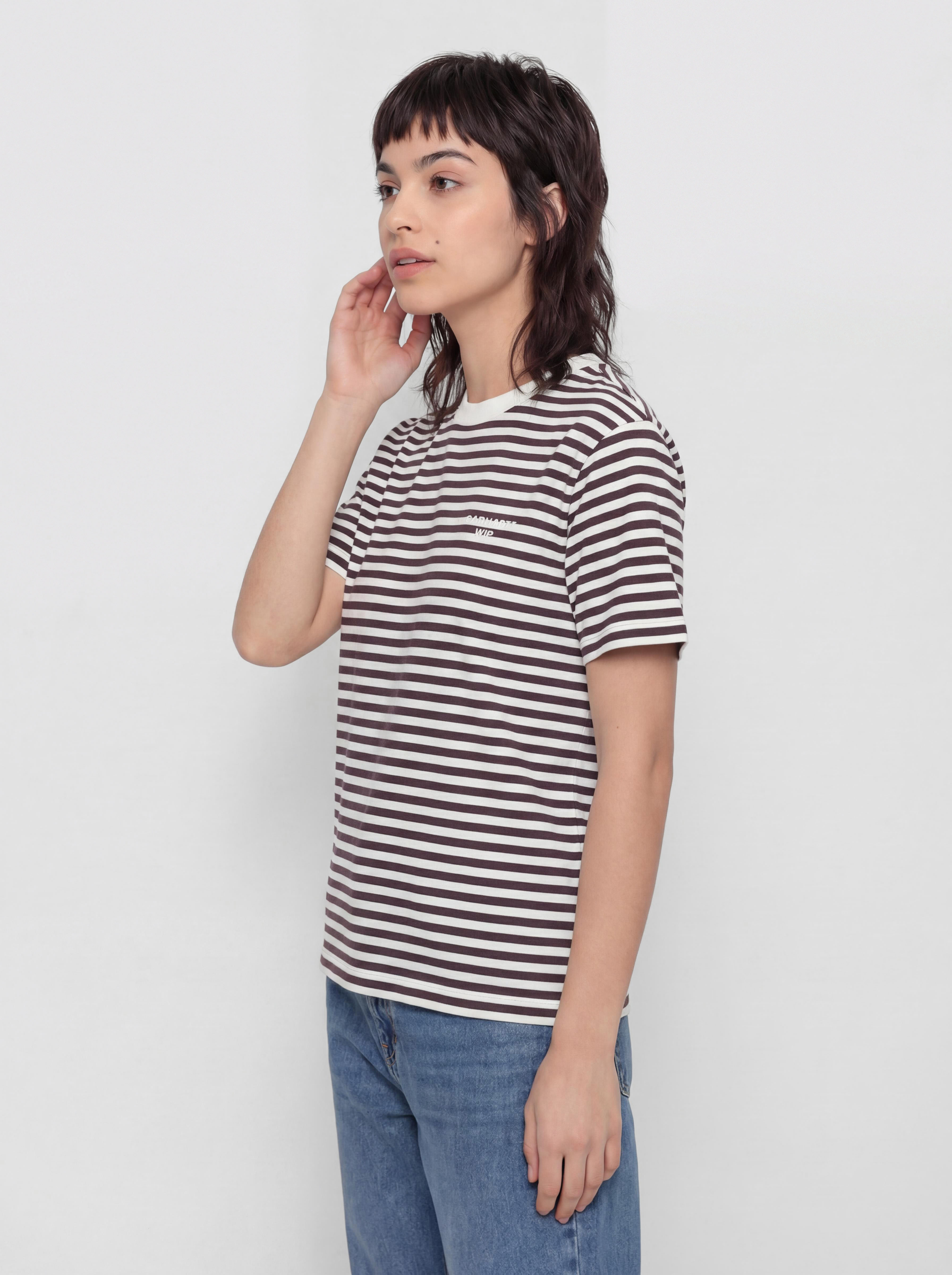 Tričko Carhartt WIP Ezra Wmn (ezra stripe/cozy purple/wax)