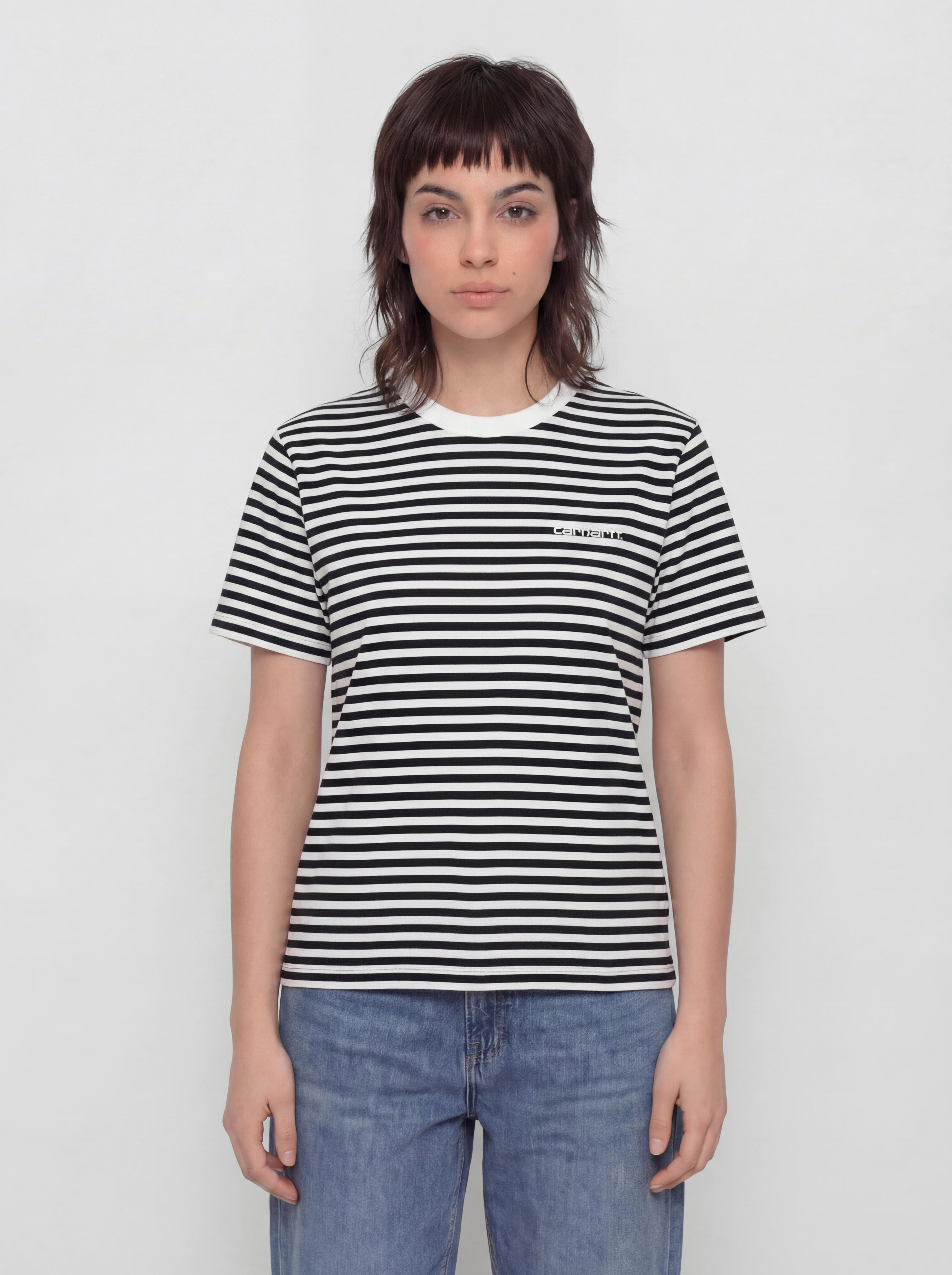 Tričko Carhartt WIP Ezra Wmn (ezra stripe/black/wax)