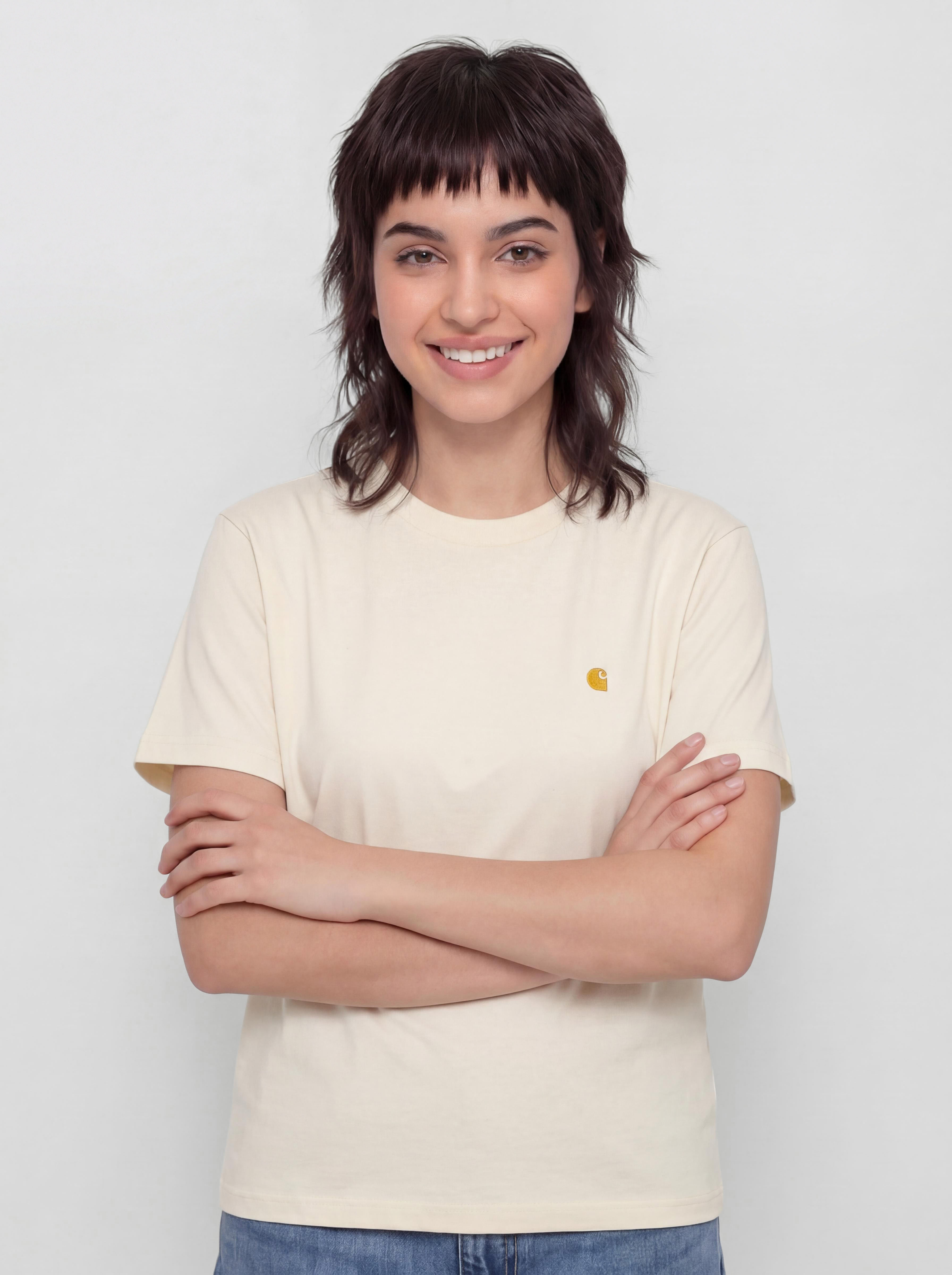 Tričko Carhartt WIP Chase Wmn (cinnerus/gold)