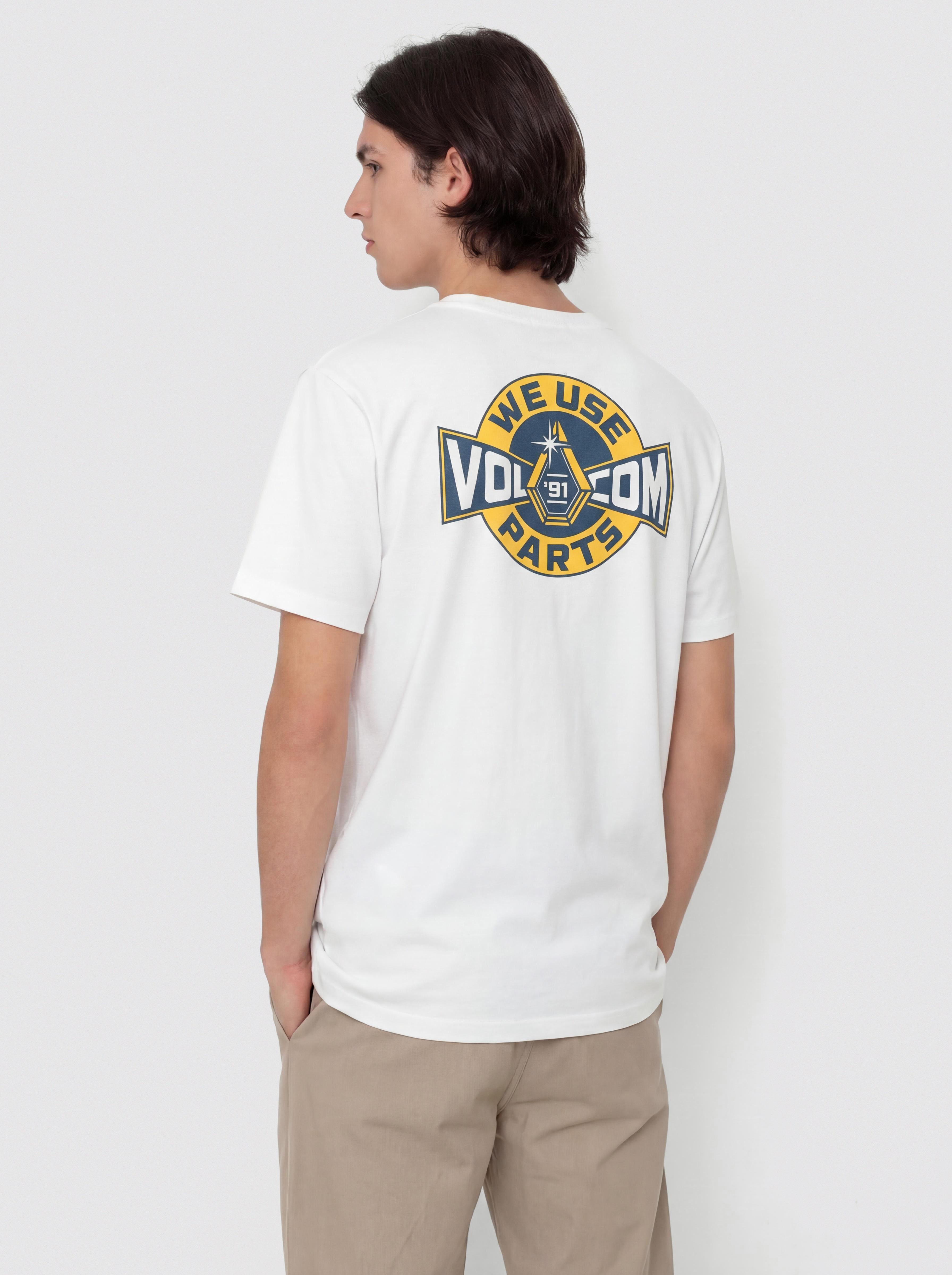 Tričko Volcom Parted Out Pocket (white)
