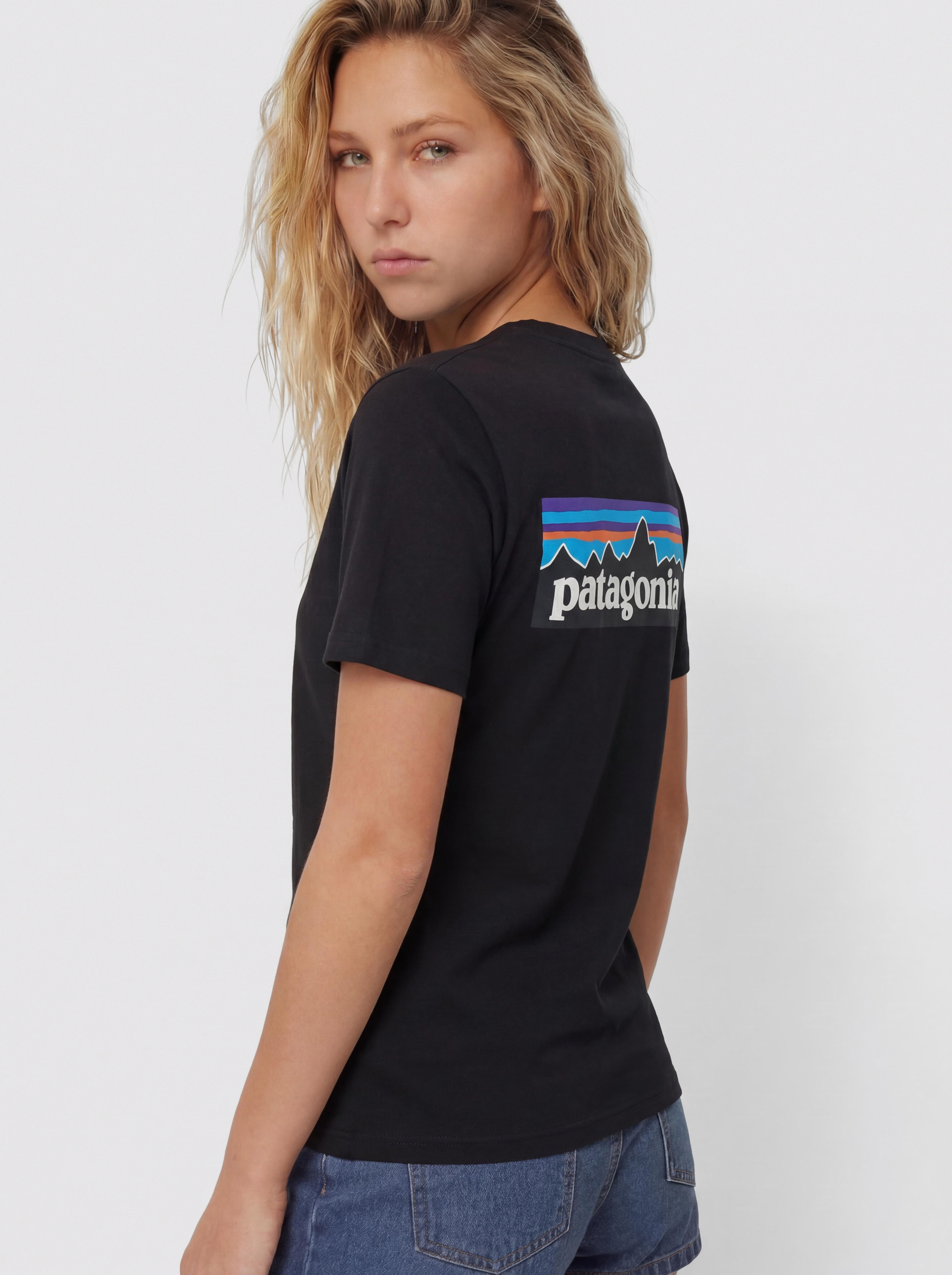 Tričko Patagonia P 6 Logo Responsibili Wmn (black)