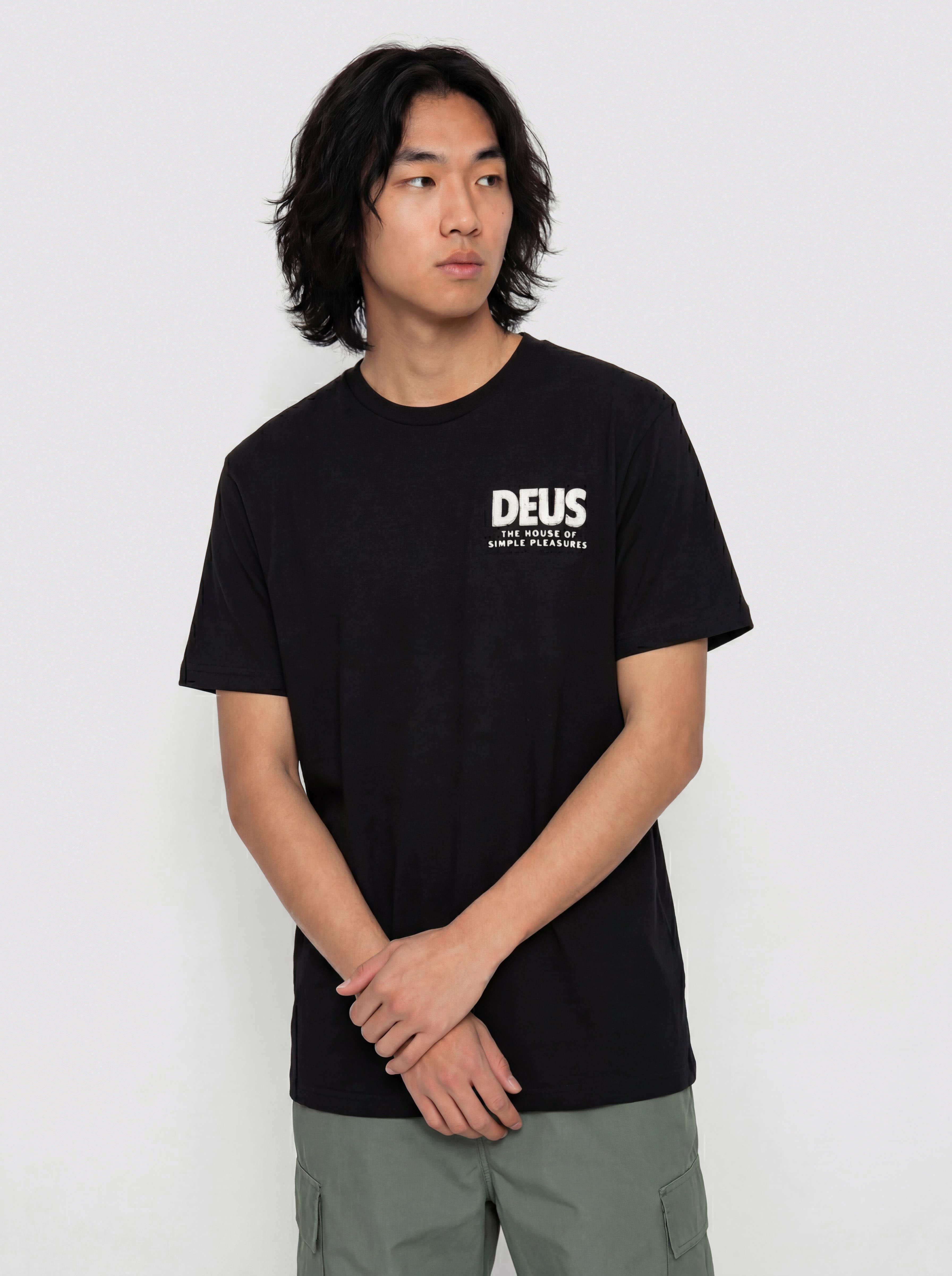 Tričko Deus Ex Machina Chromium (black)