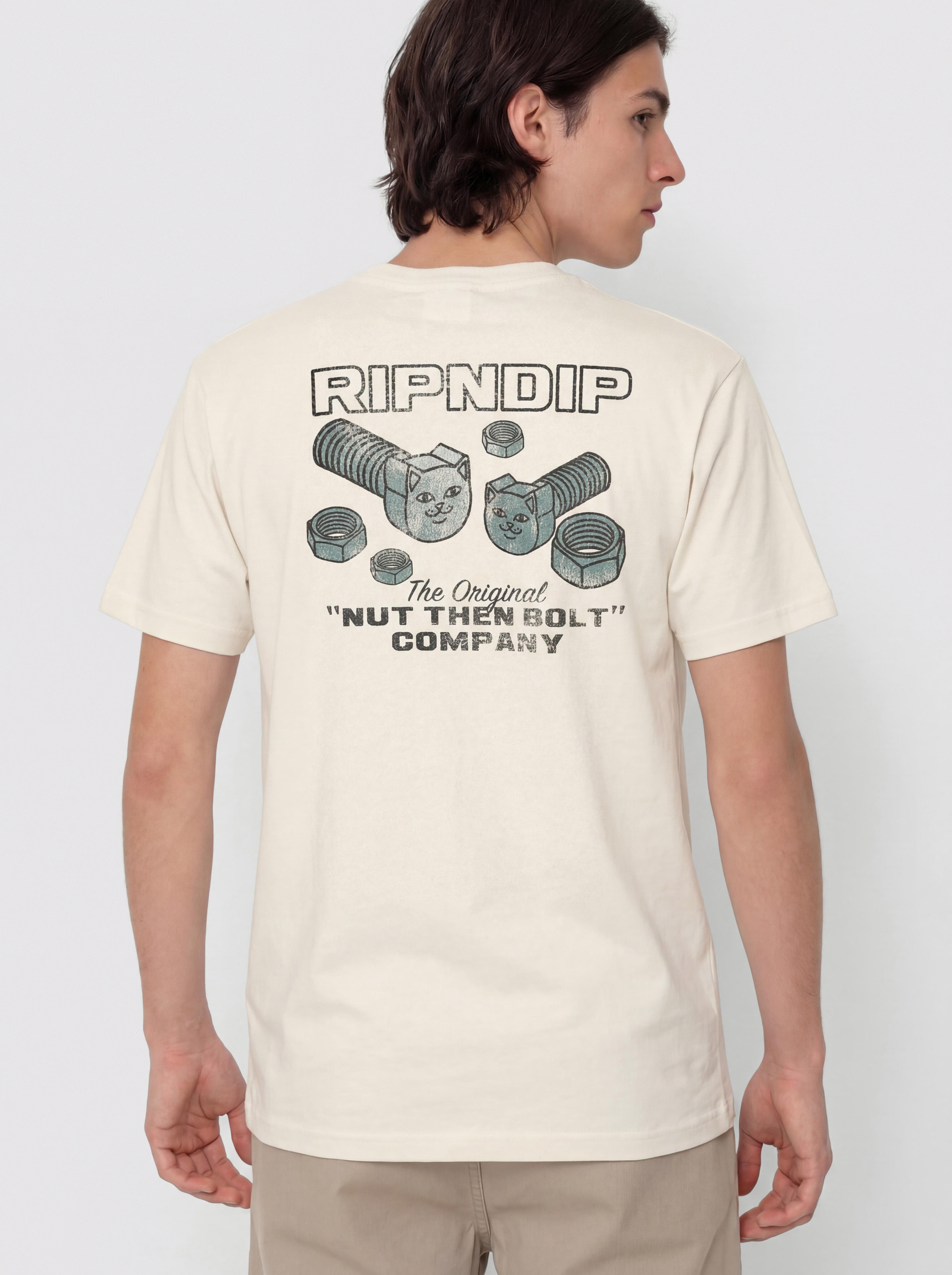 Tričko RipNDip Nut Then Bolt Pocket (bone)
