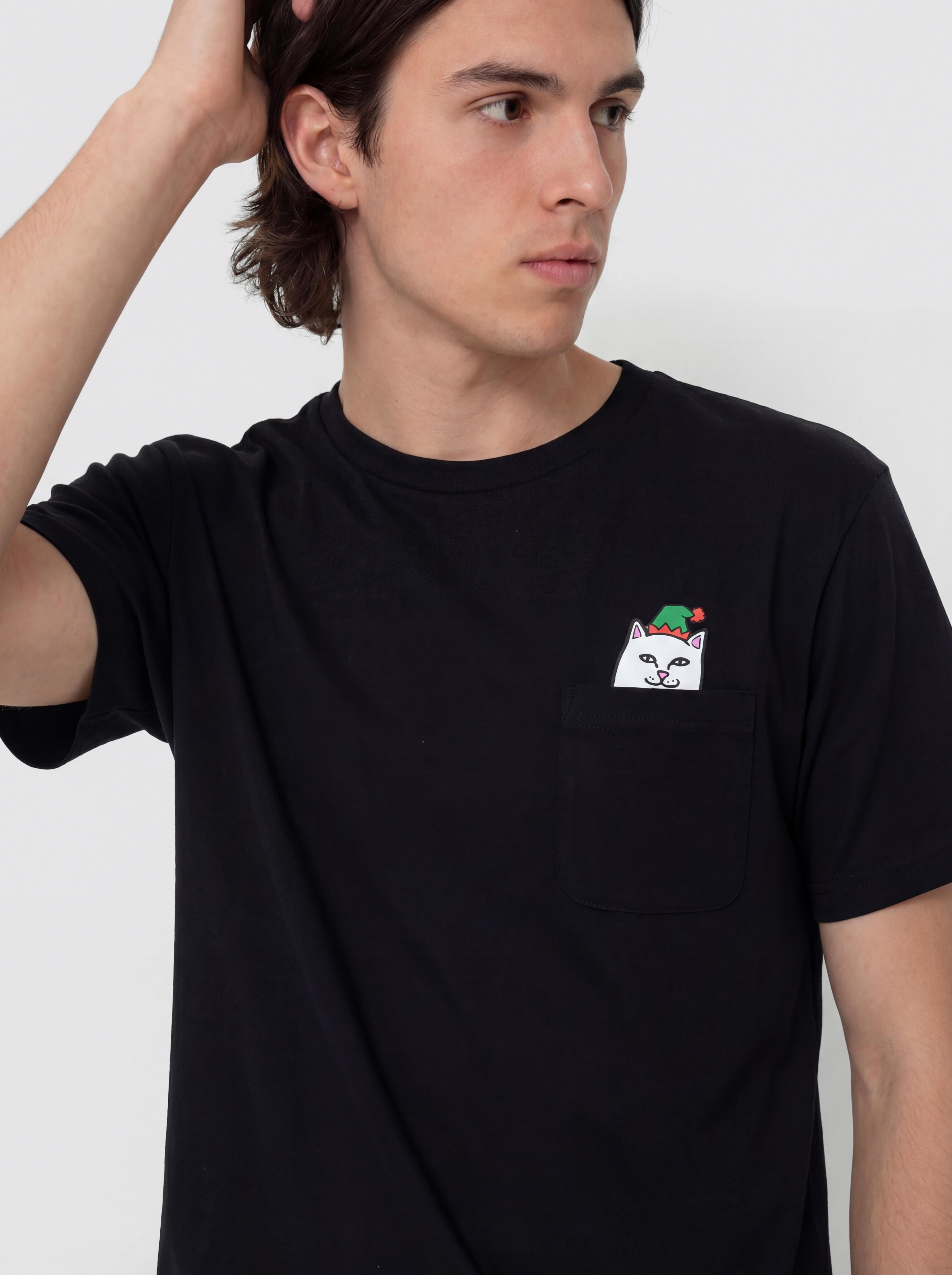 Tričko RipNDip Nermal Elf Pocket (black)
