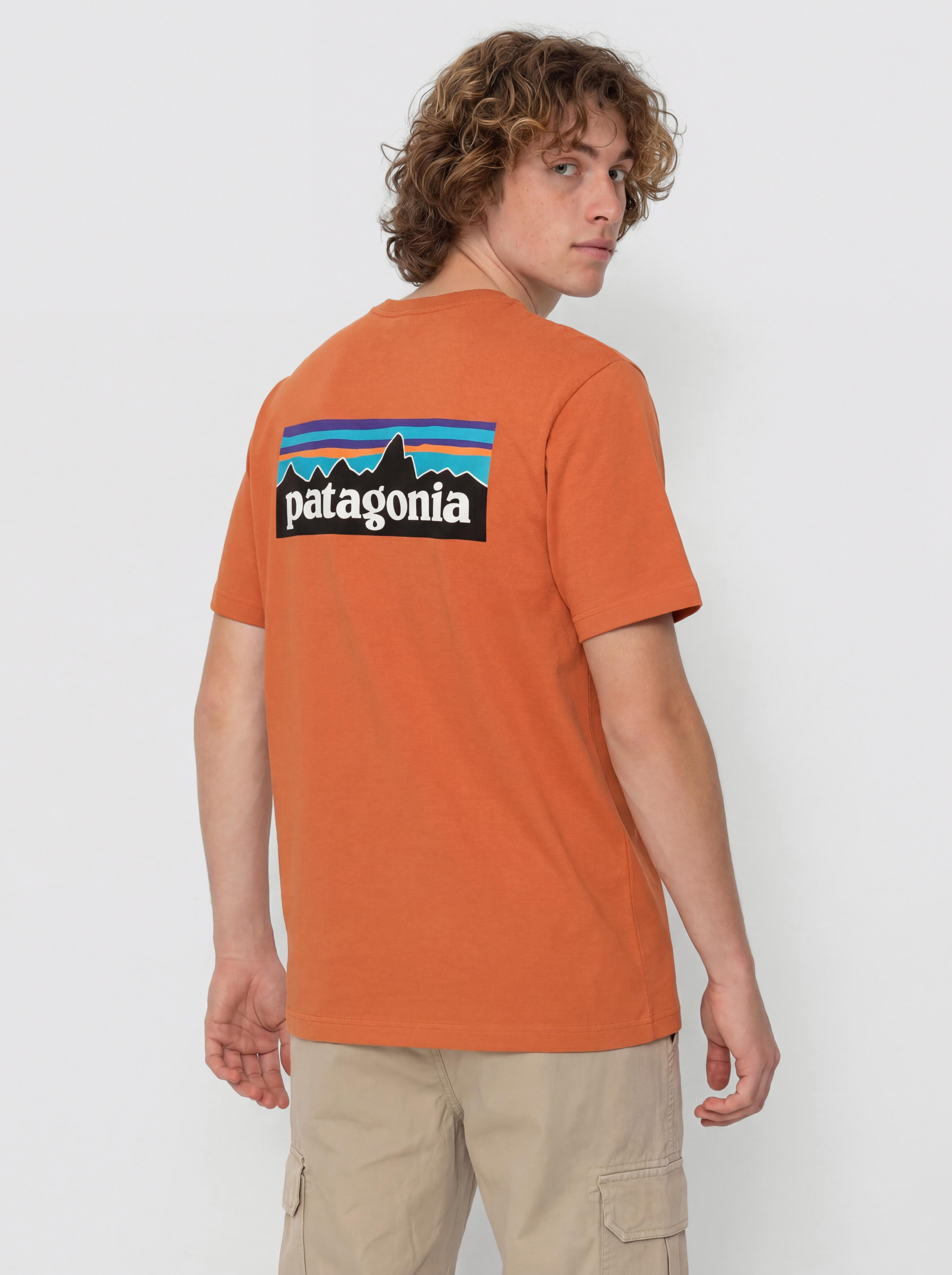 Tričko Patagonia P 6 Logo (coal orange)