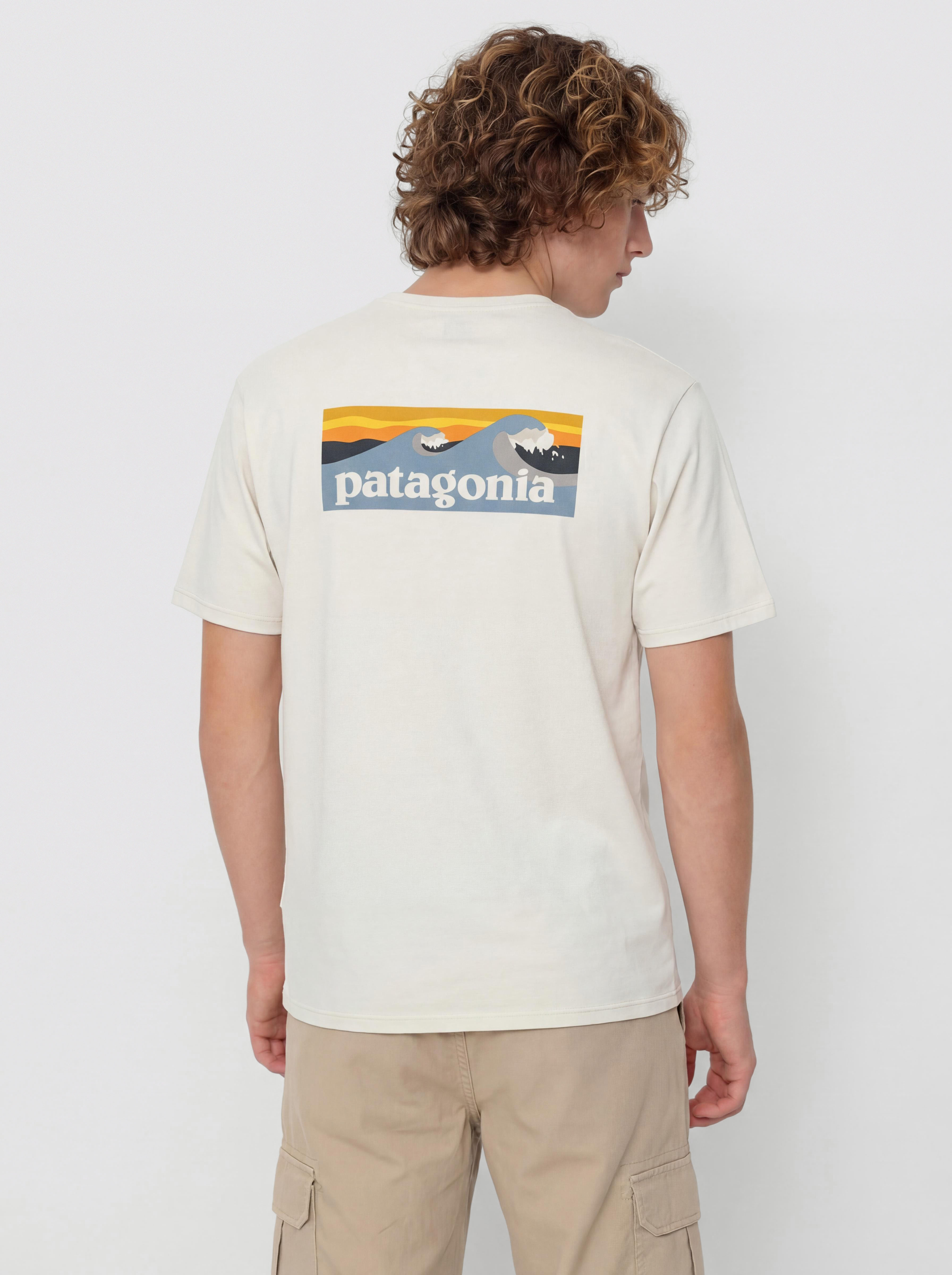 Tričko Patagonia Capilene Cool Boardshort Logo (dyno white)