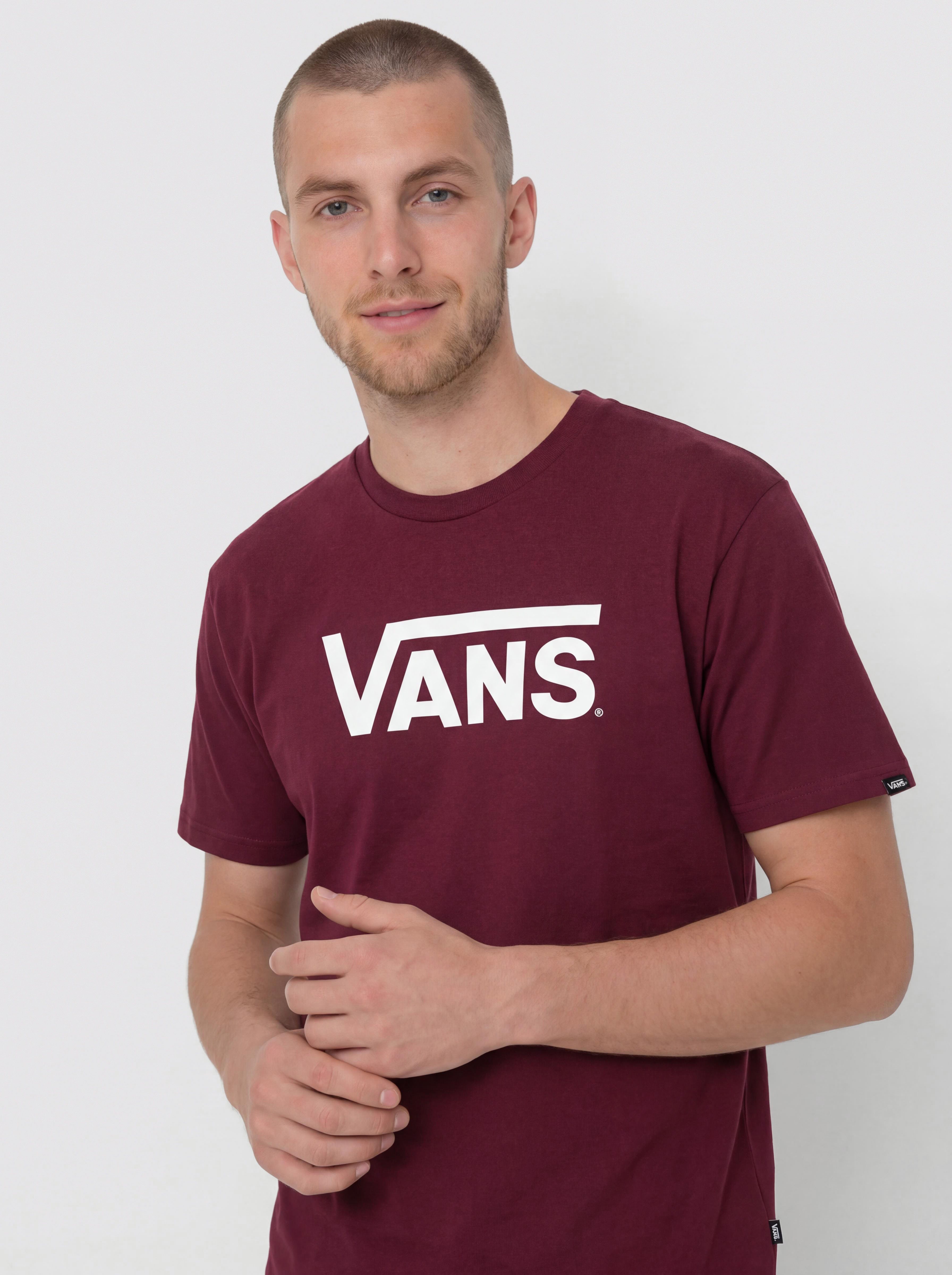 Tričko Vans Classic (burgundy/white)