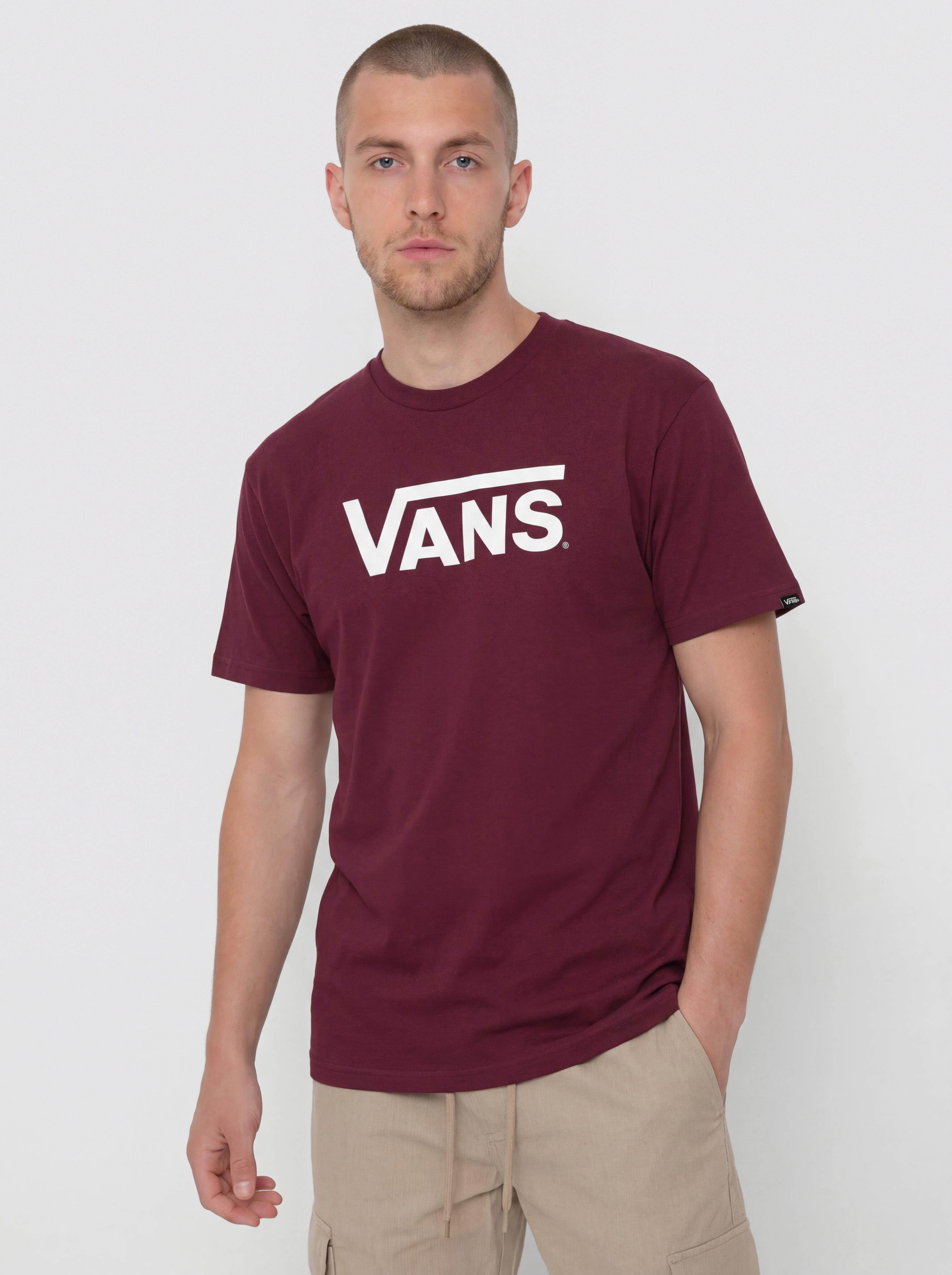 Tričko Vans Classic (burgundy/white)