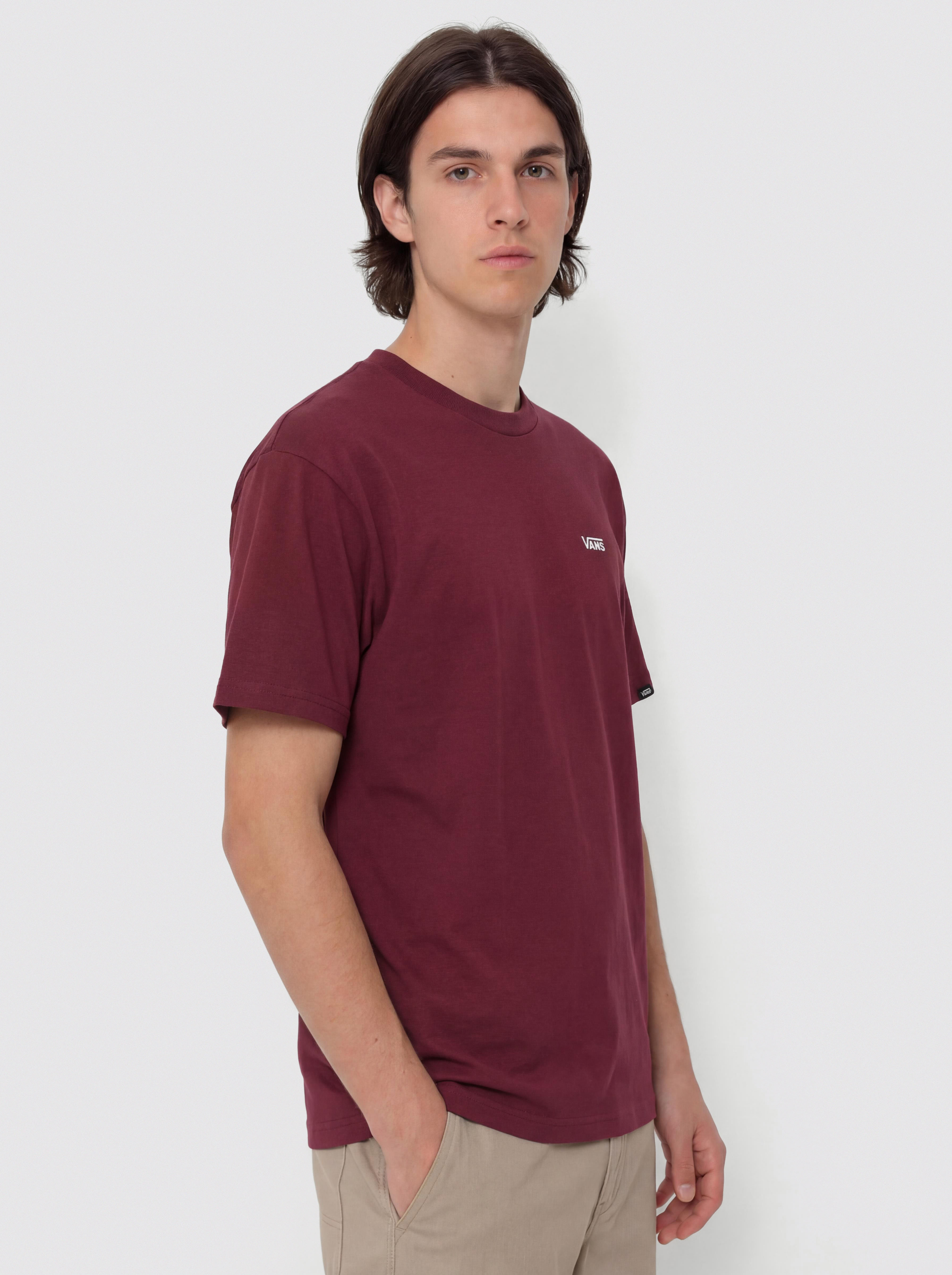 Tričko Vans Left Chest II Loose (burgundy)