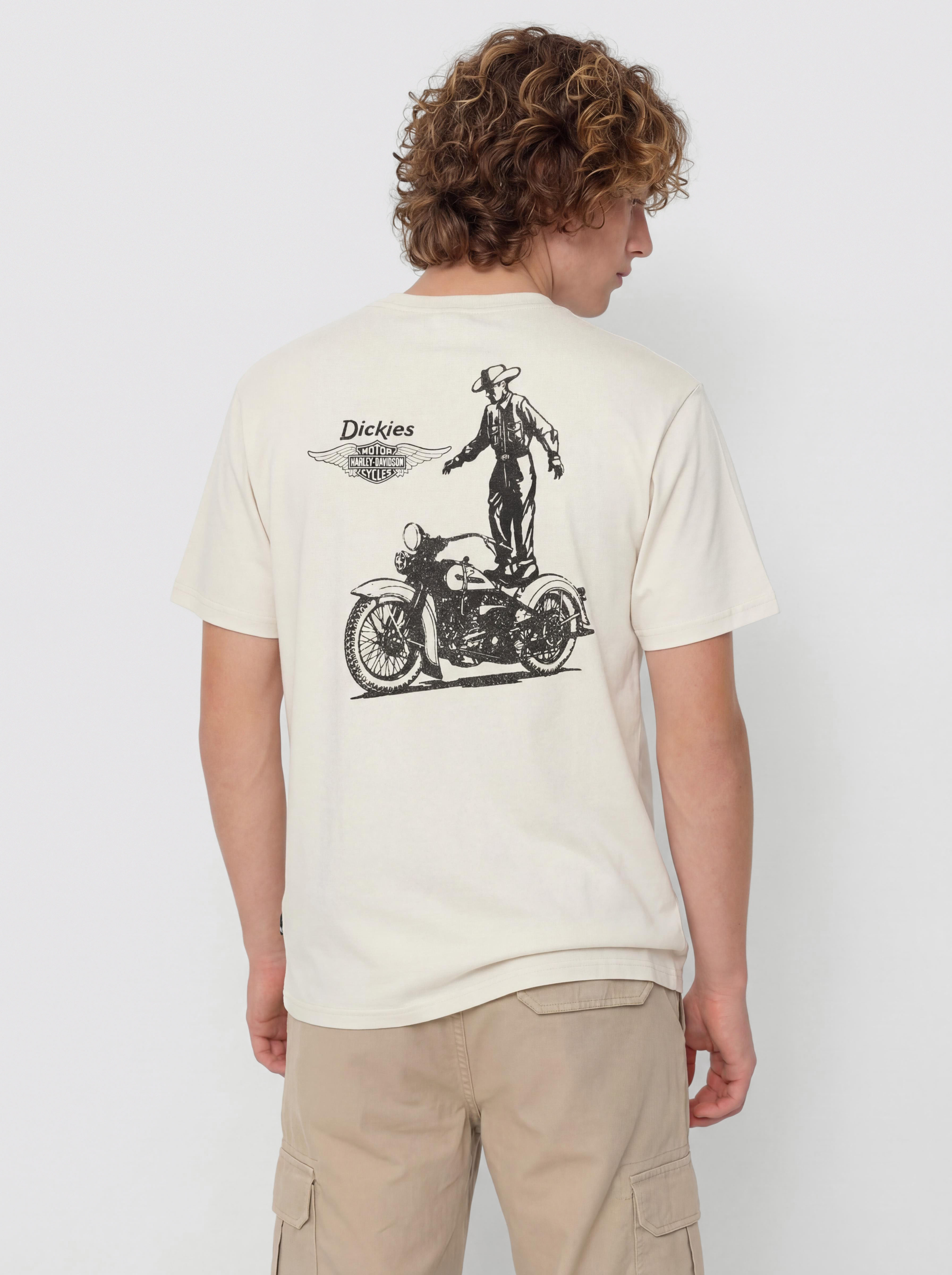 Tričko Dickies X Harley Davidson Vintage Wash (bone)