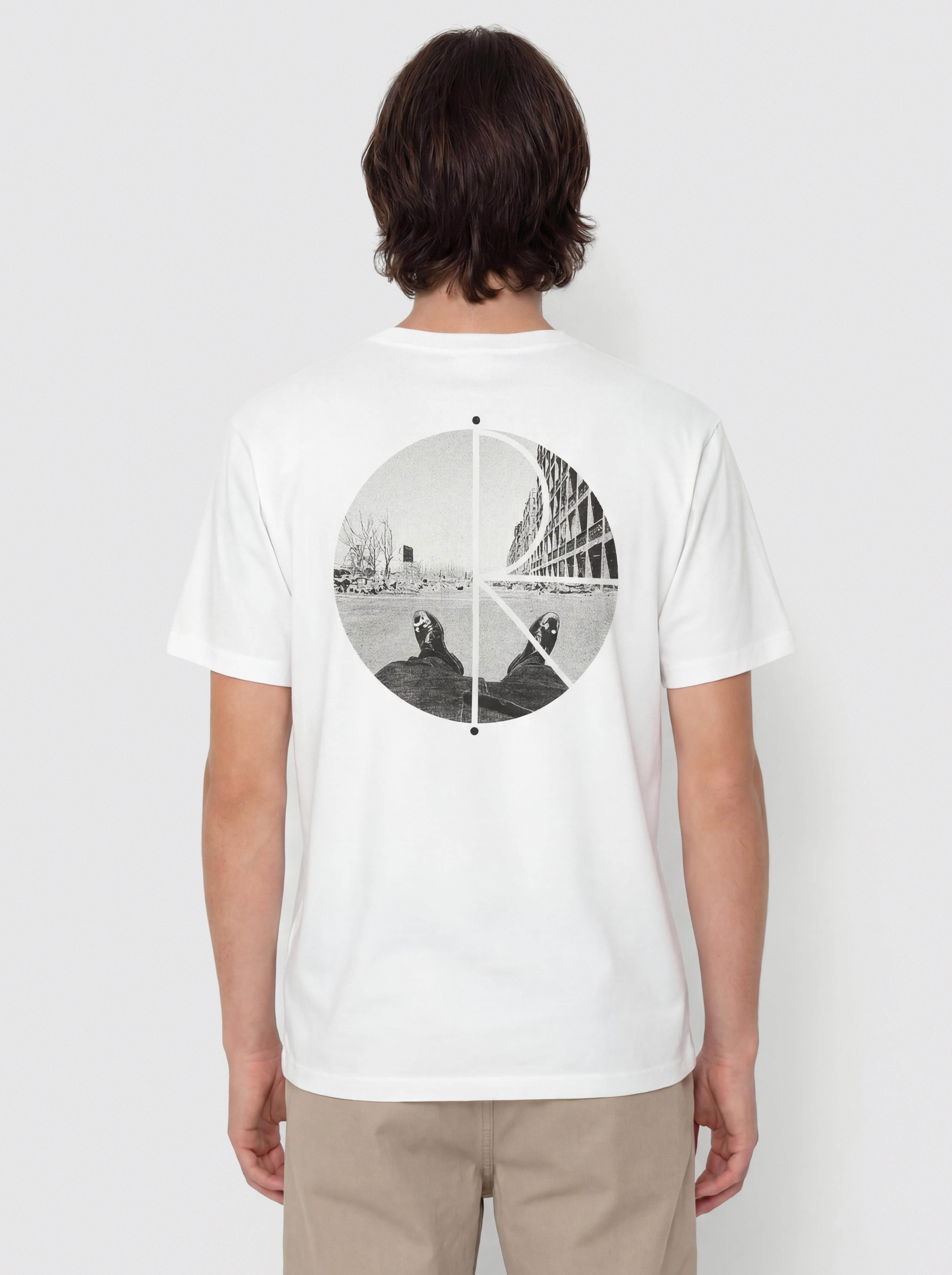 Tričko Polar Skate Fill Logo Happy Sad (white)
