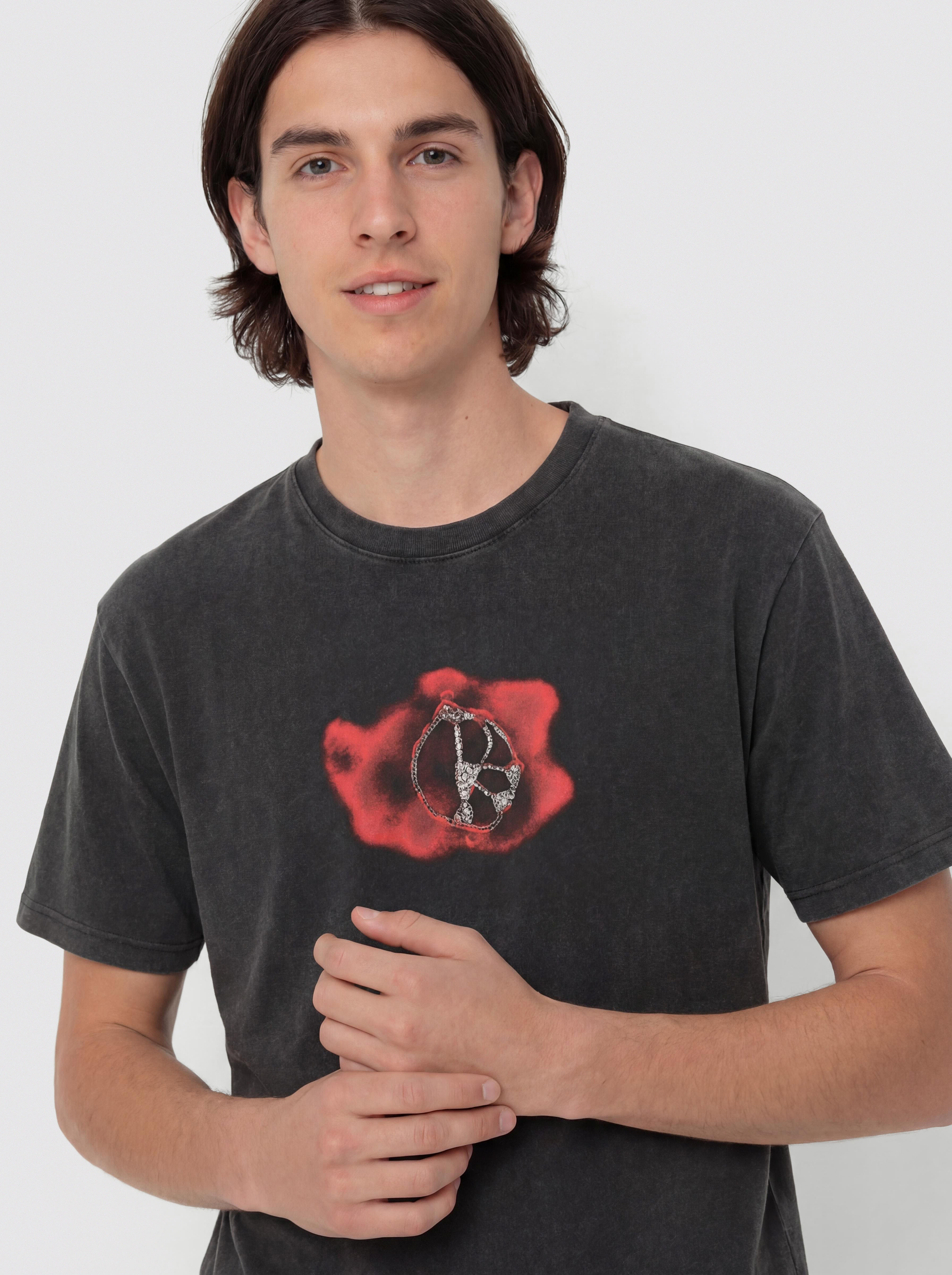 Tričko Polar Skate Metal Logo (silver black)