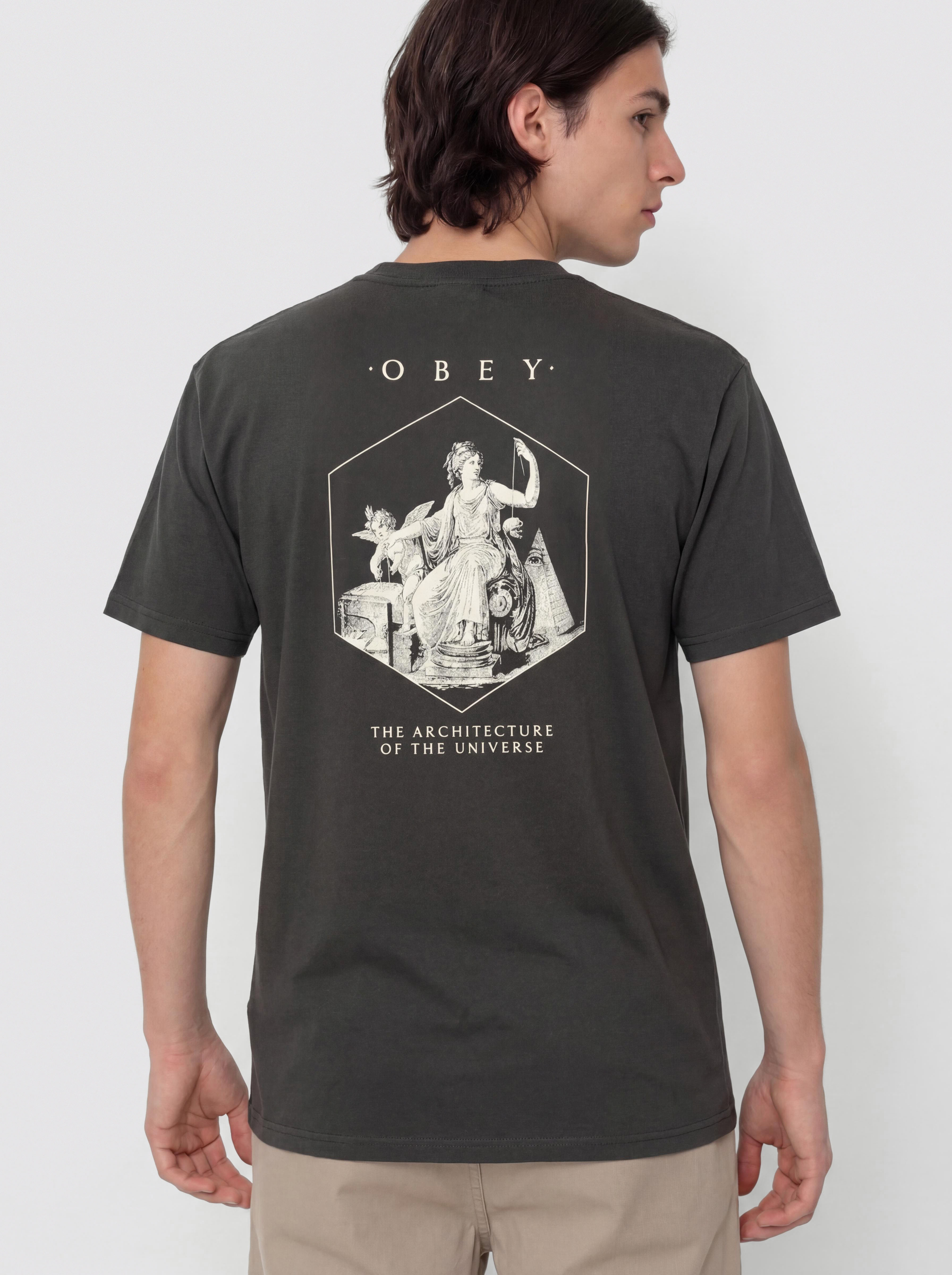 Tričko OBEY Architecture Of The Uni (vintage black)