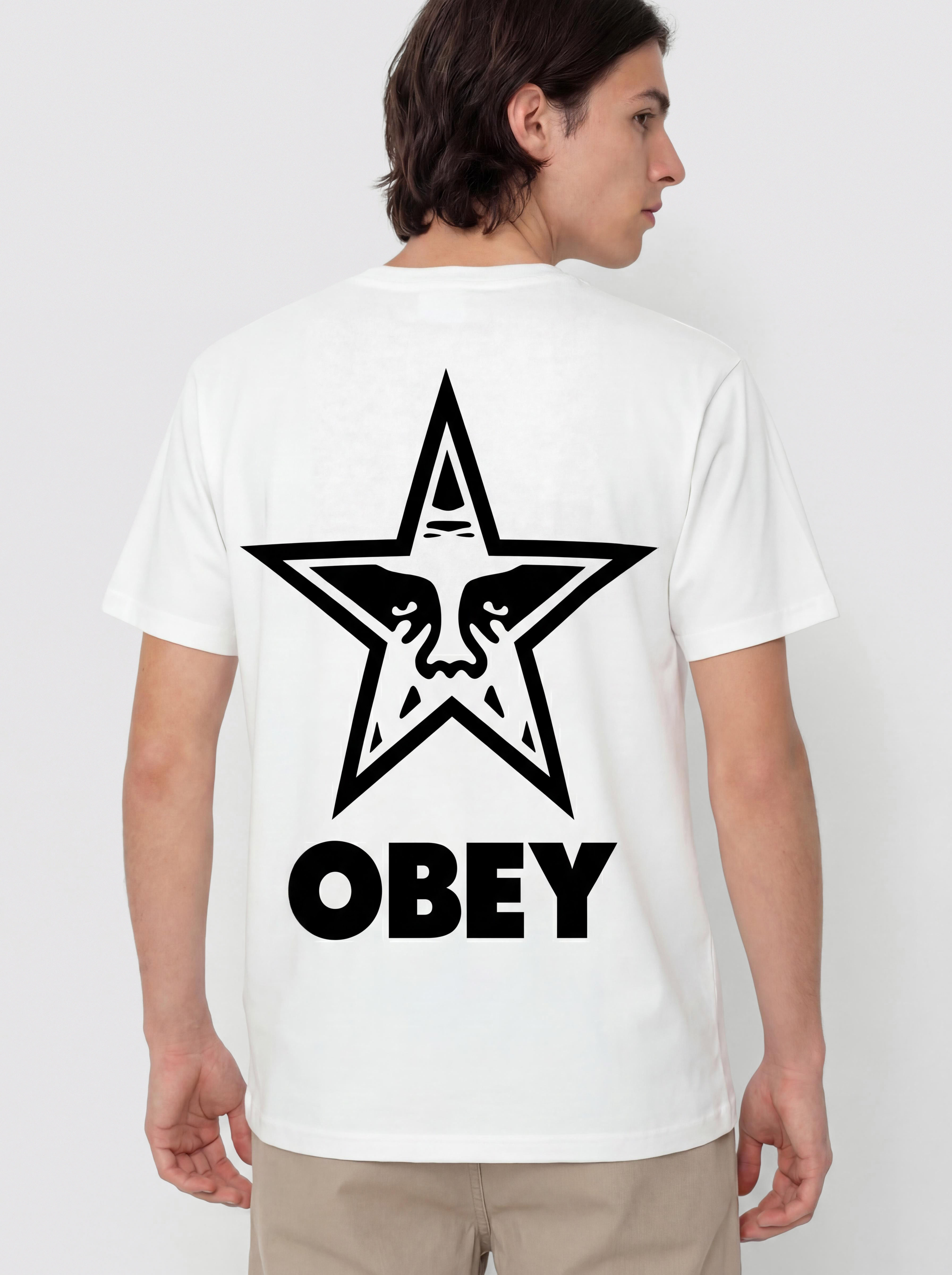 Tričko OBEY Obey Bold Star (pigmnet vintage white)