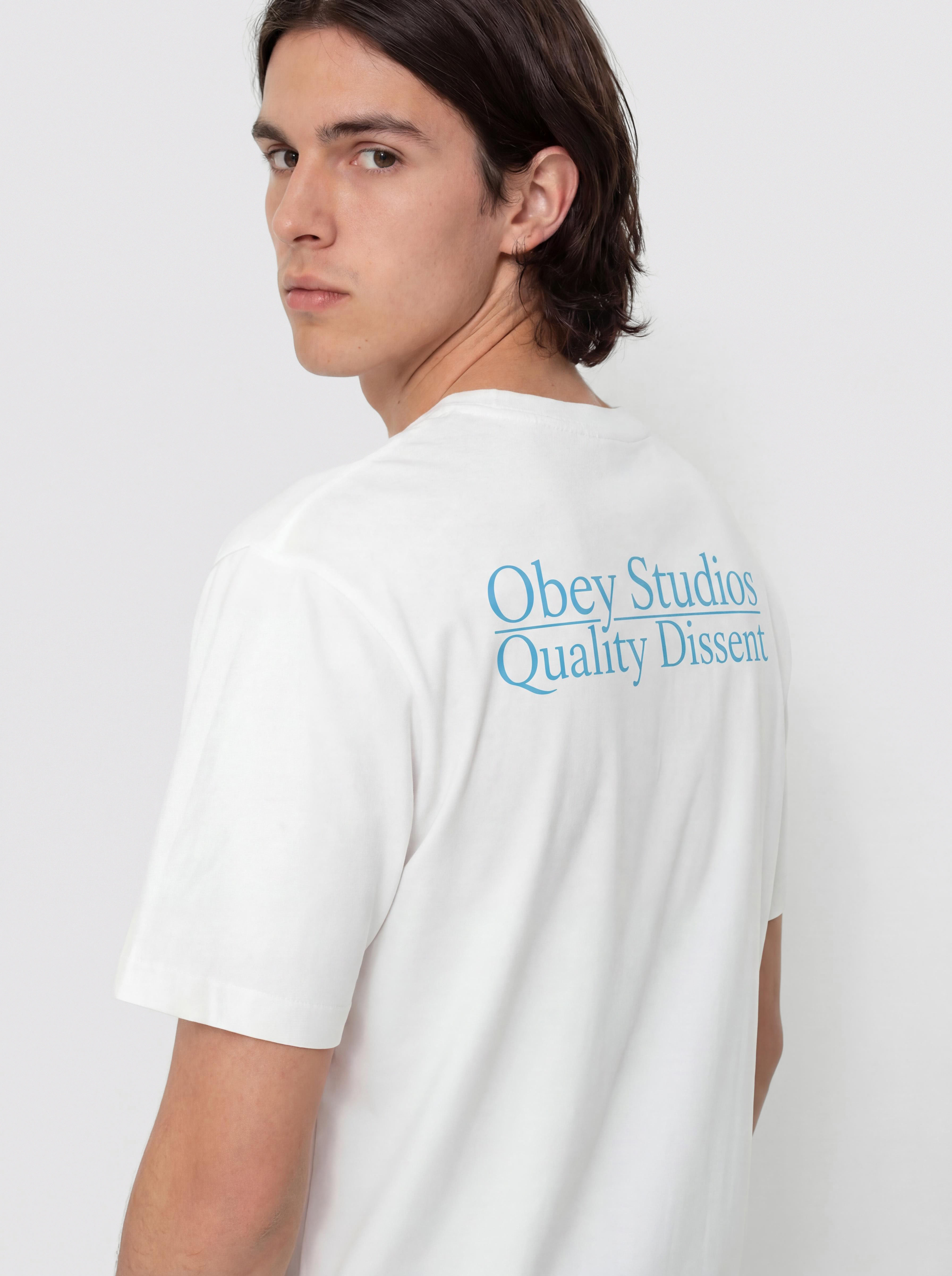 Tričko OBEY Studios Quality Dissent (white)