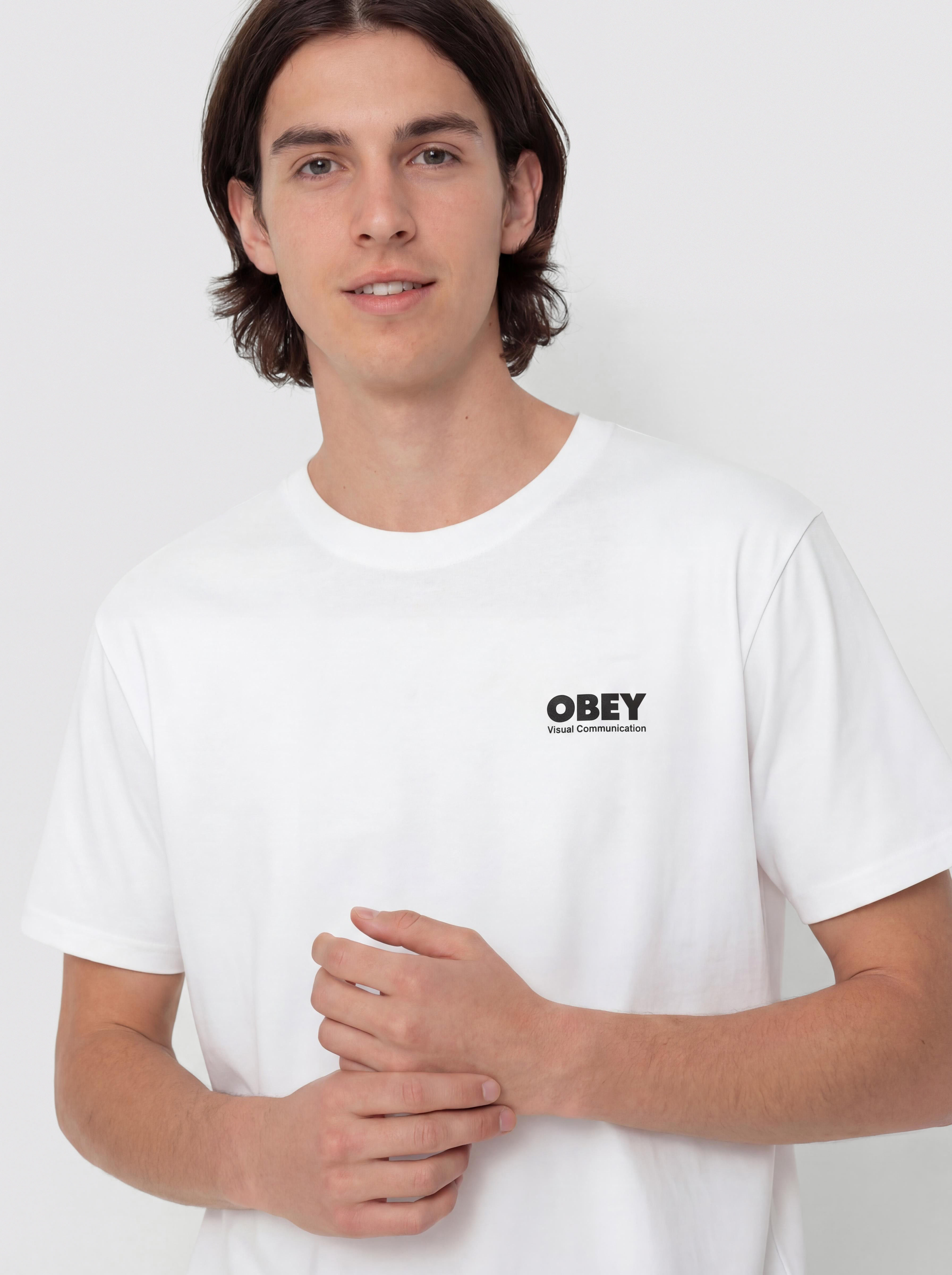 Tričko OBEY Global Systems (white)