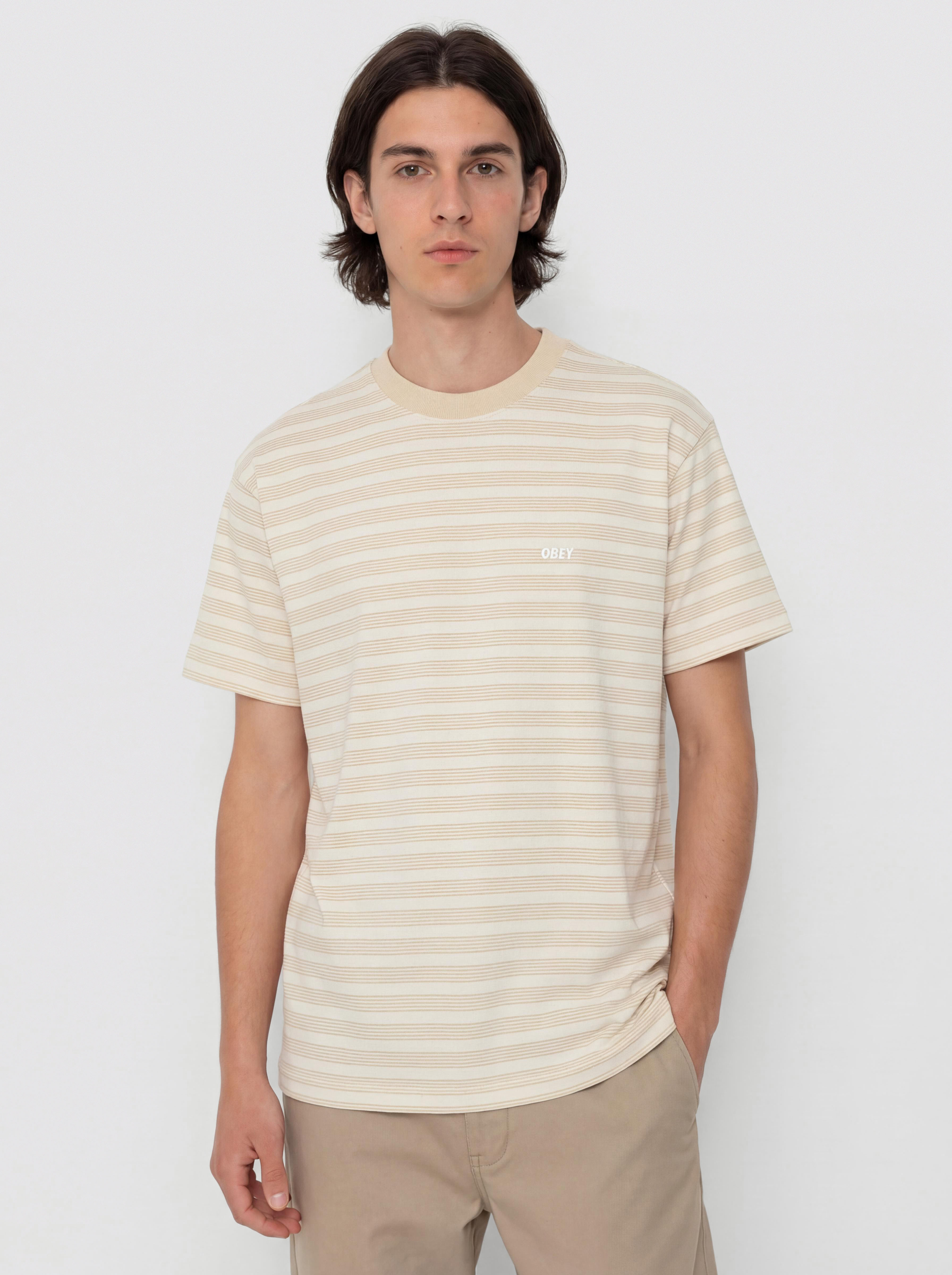 Tričko OBEY Cordell (antique white multi)