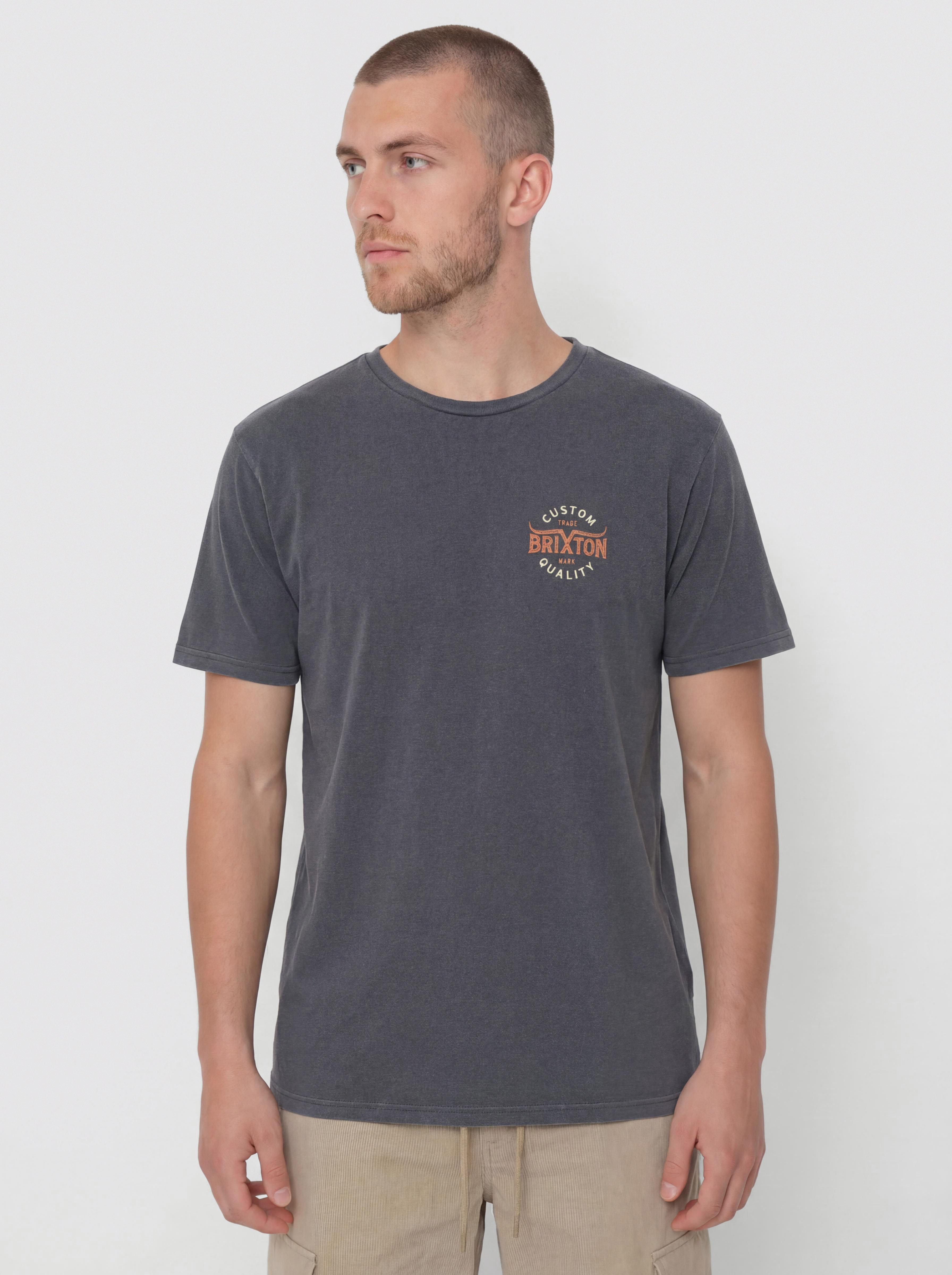 Tričko Brixton Gibson Stt (washed navy worn wash)