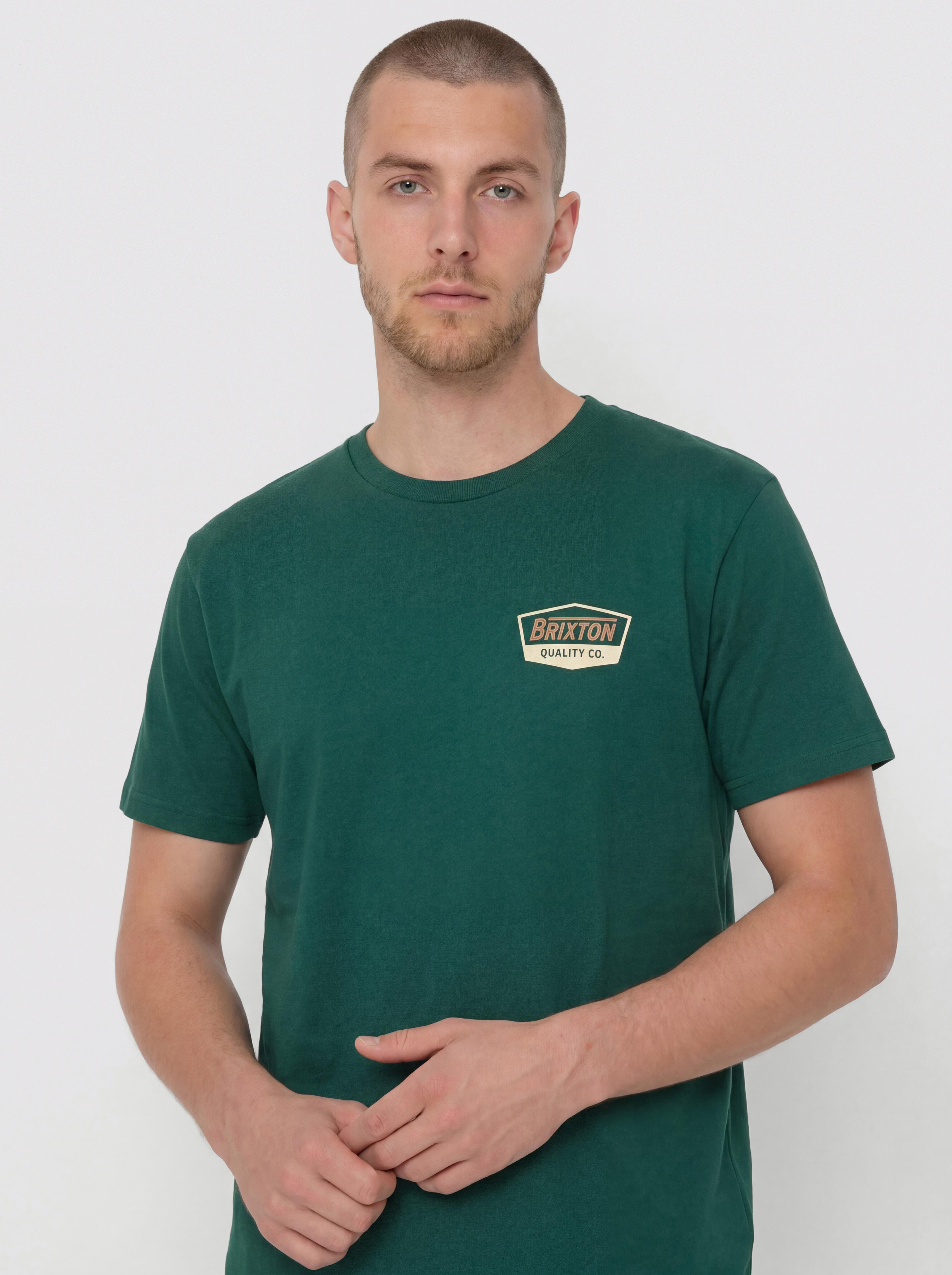 Tričko Brixton Regal Stt (deep emerald/rust/sand)