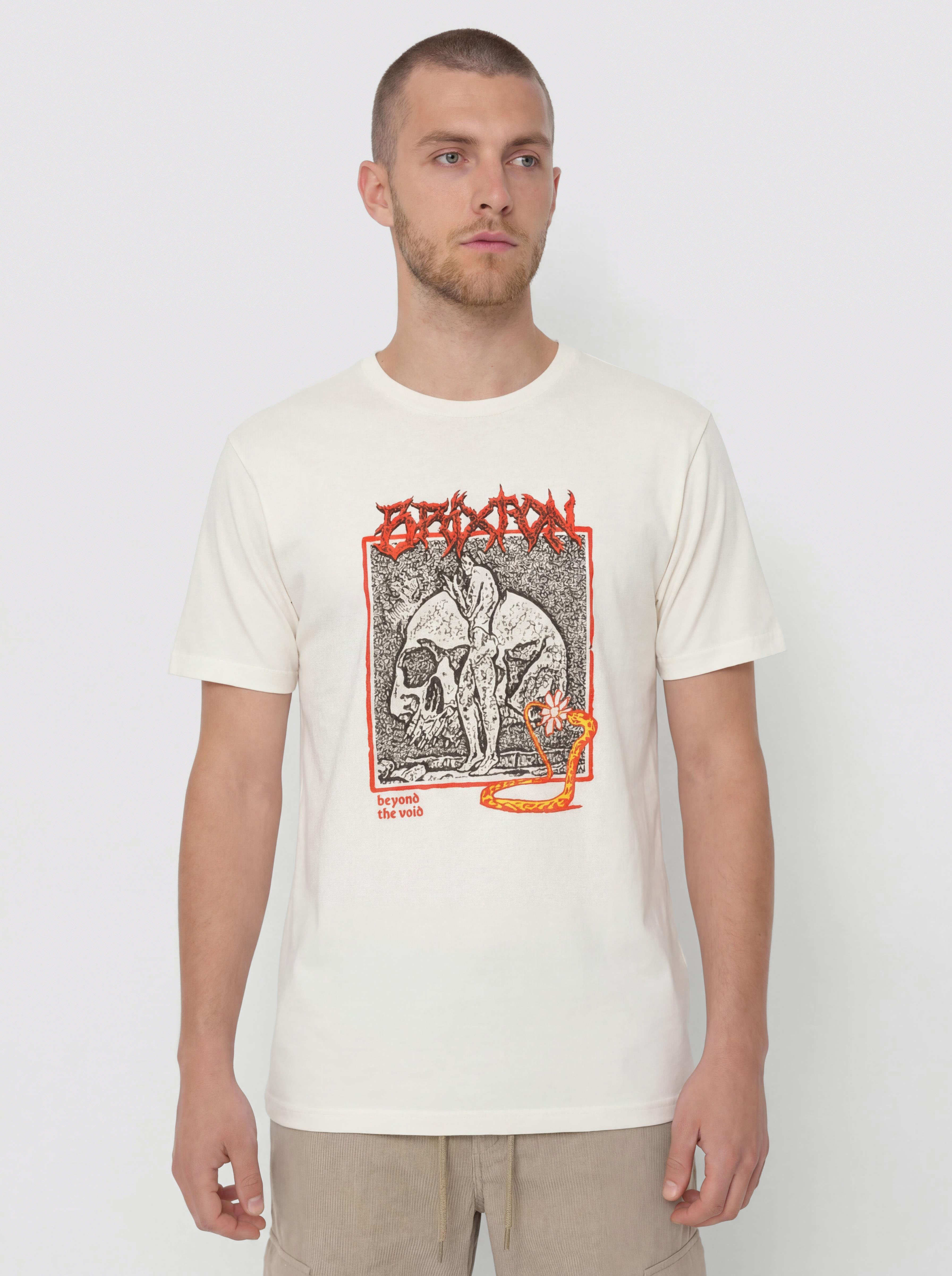 Tričko Brixton Void Premium Stt (off white worn wash)