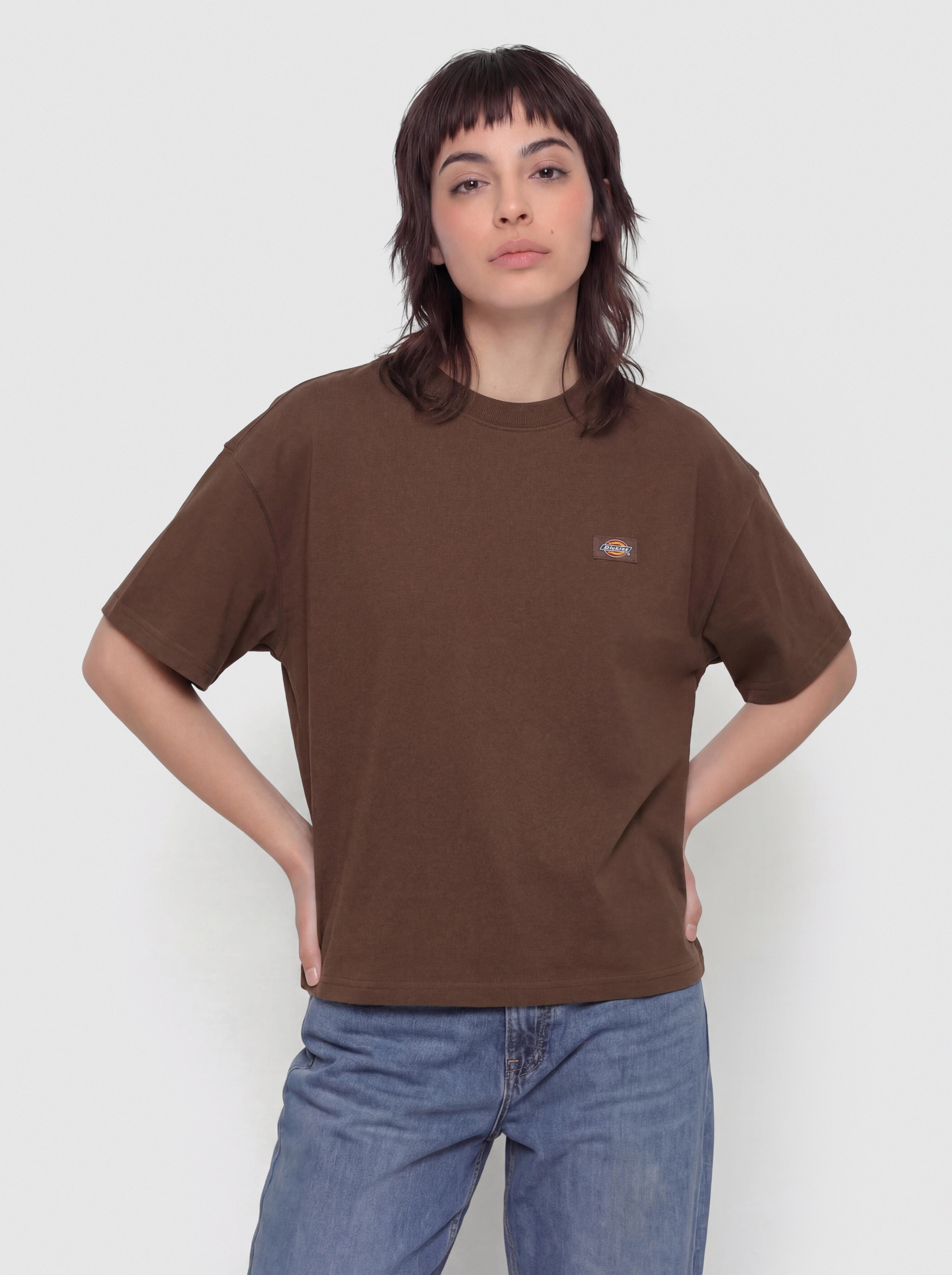 Tričko Dickies Oakport Boxy Wmn (timber brown)