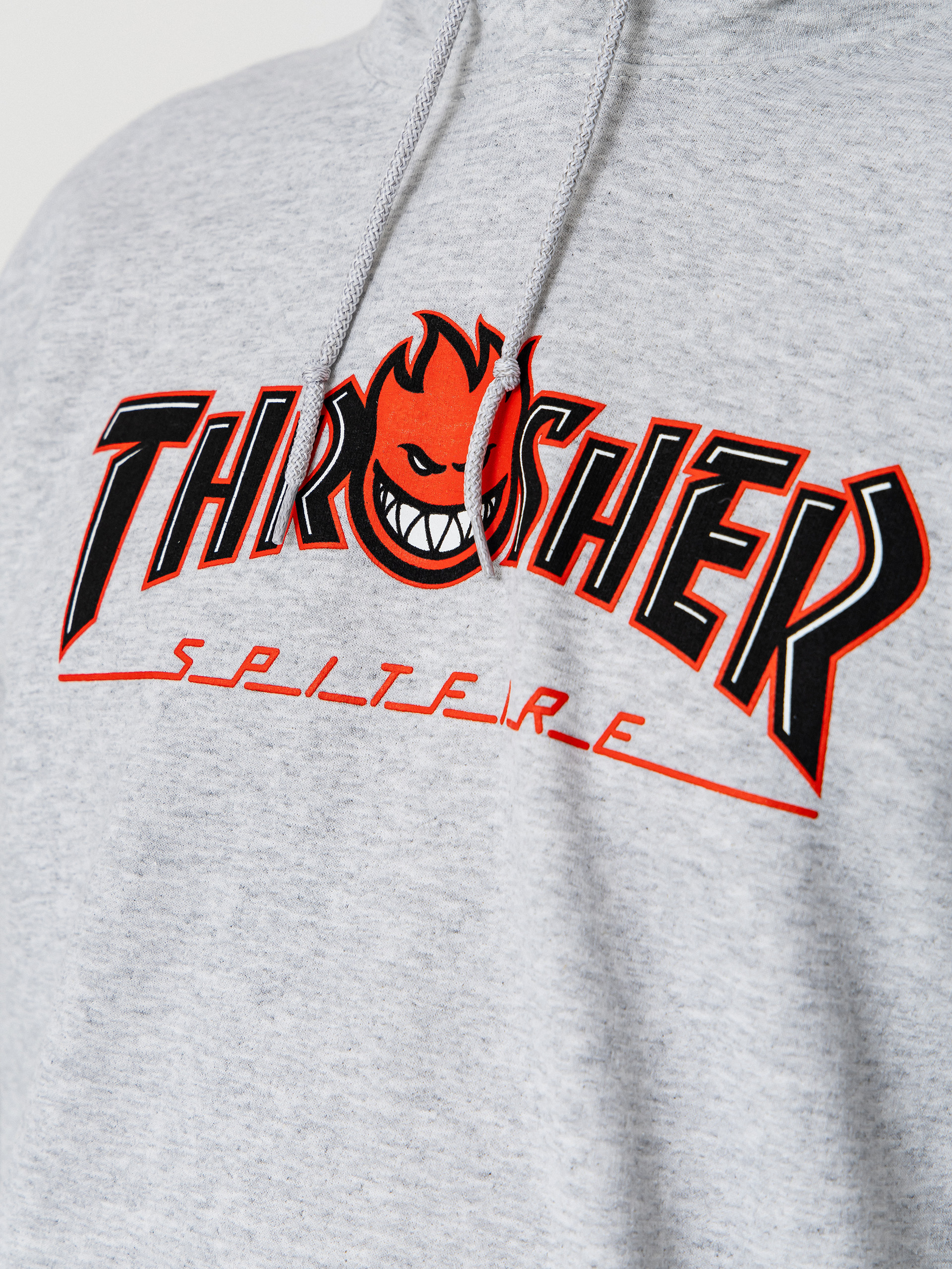 Mikina s kapucňou Thrasher x Spitfire Big Head Outline HD (ash)