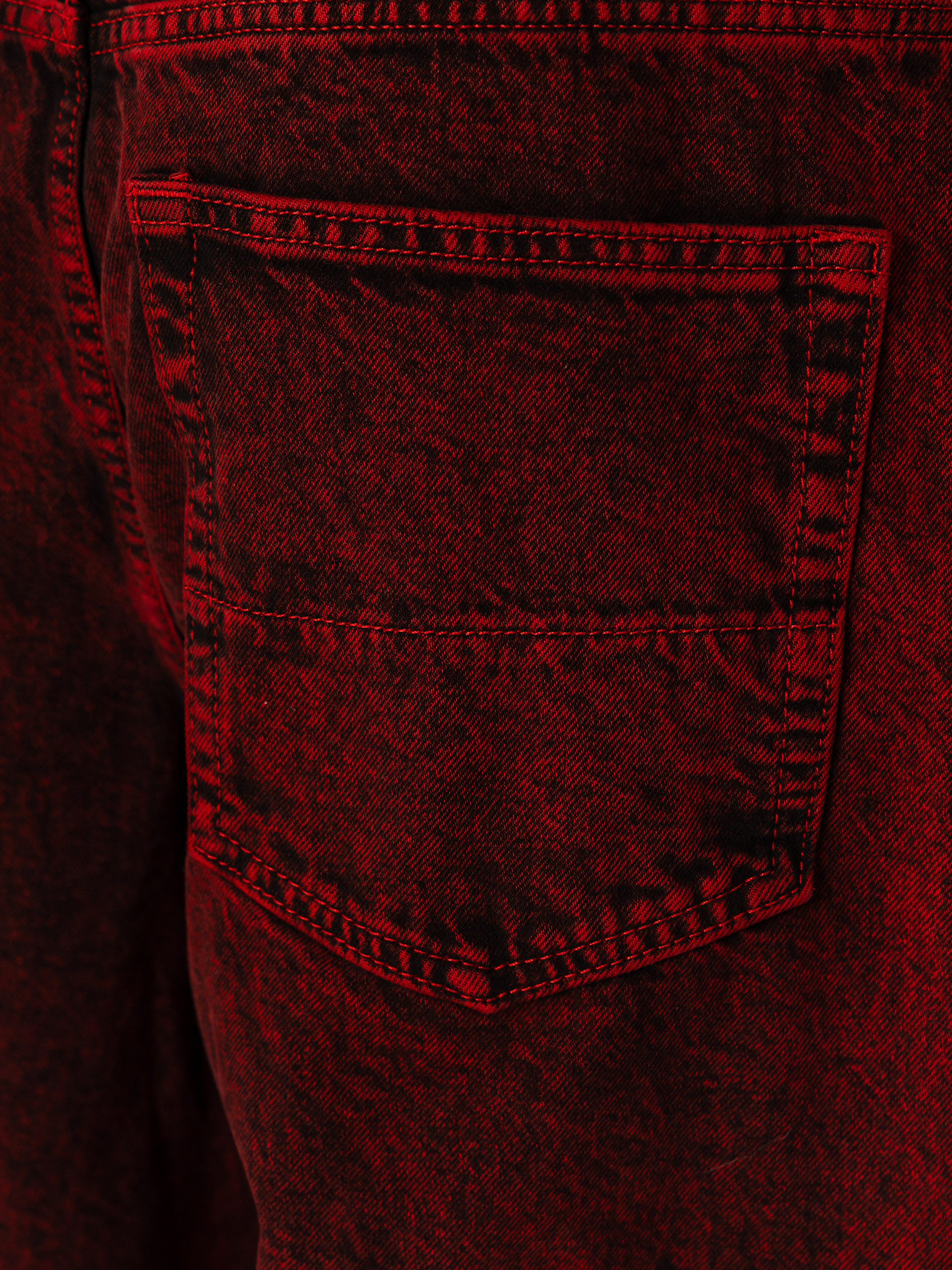 Nohavice Vans Check 5 Baggy Acid Overdyed Denim (racing red)