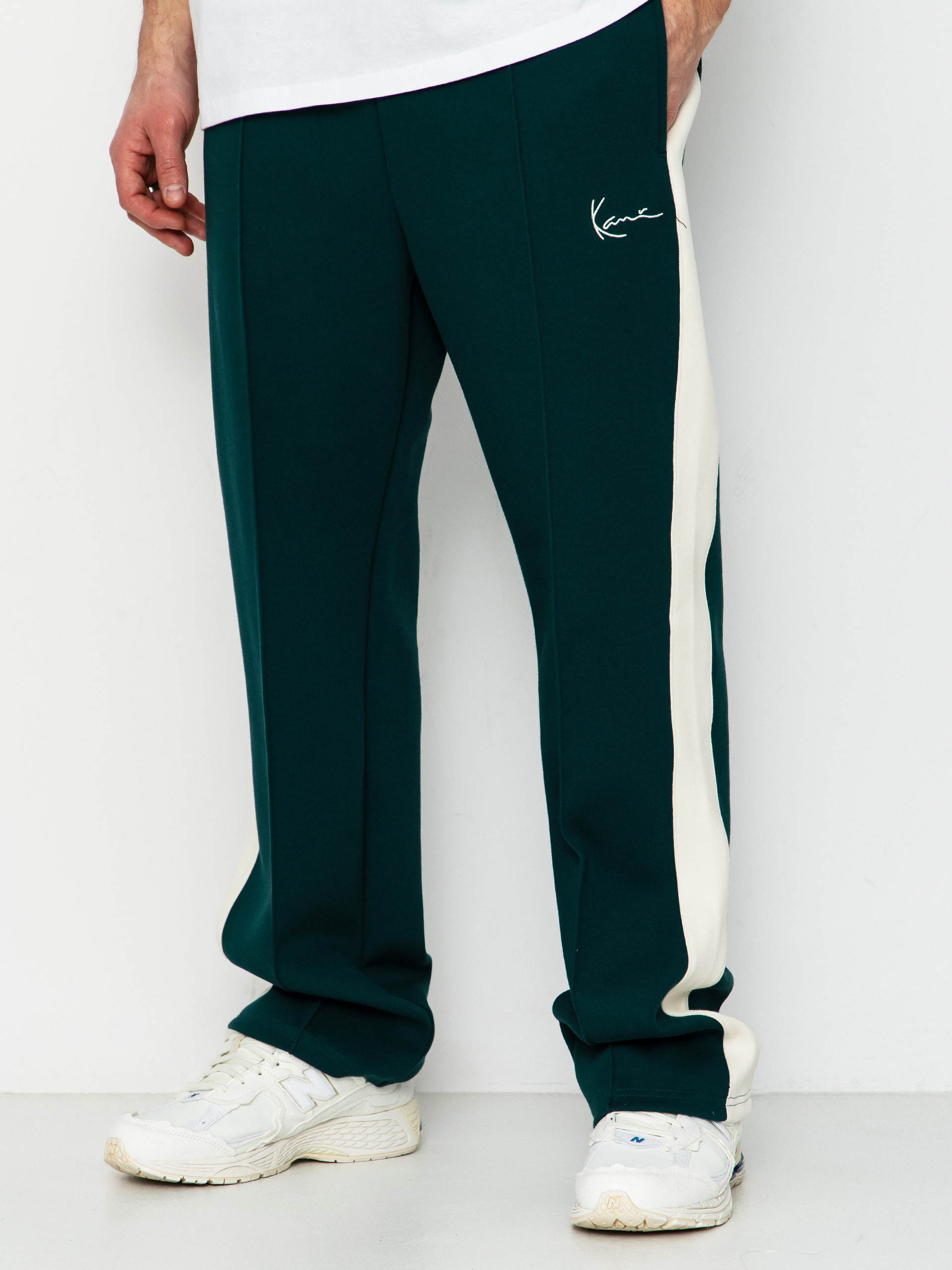 Nohavice Karl Kani Signature Sidestripe Pique (green)