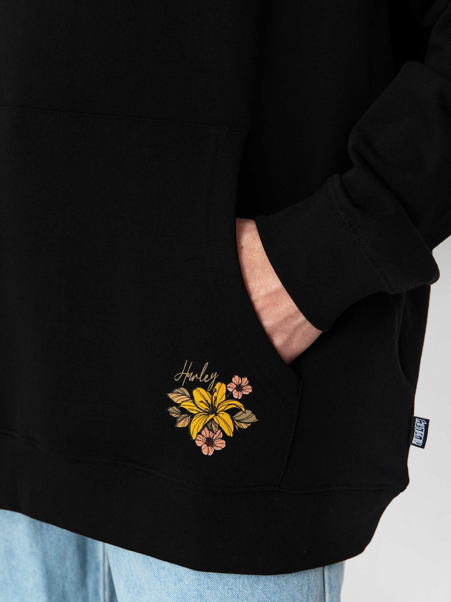 Mikina s kapucňou Hurley Trudy Tatto Skull HD (black)