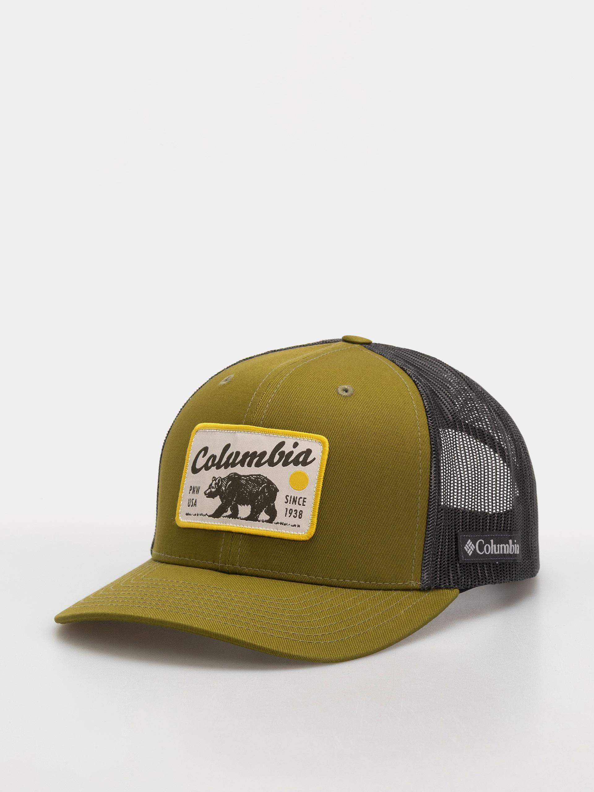 Šiltovka Columbia Mesh Snap Back (mossy green/pnw bear)