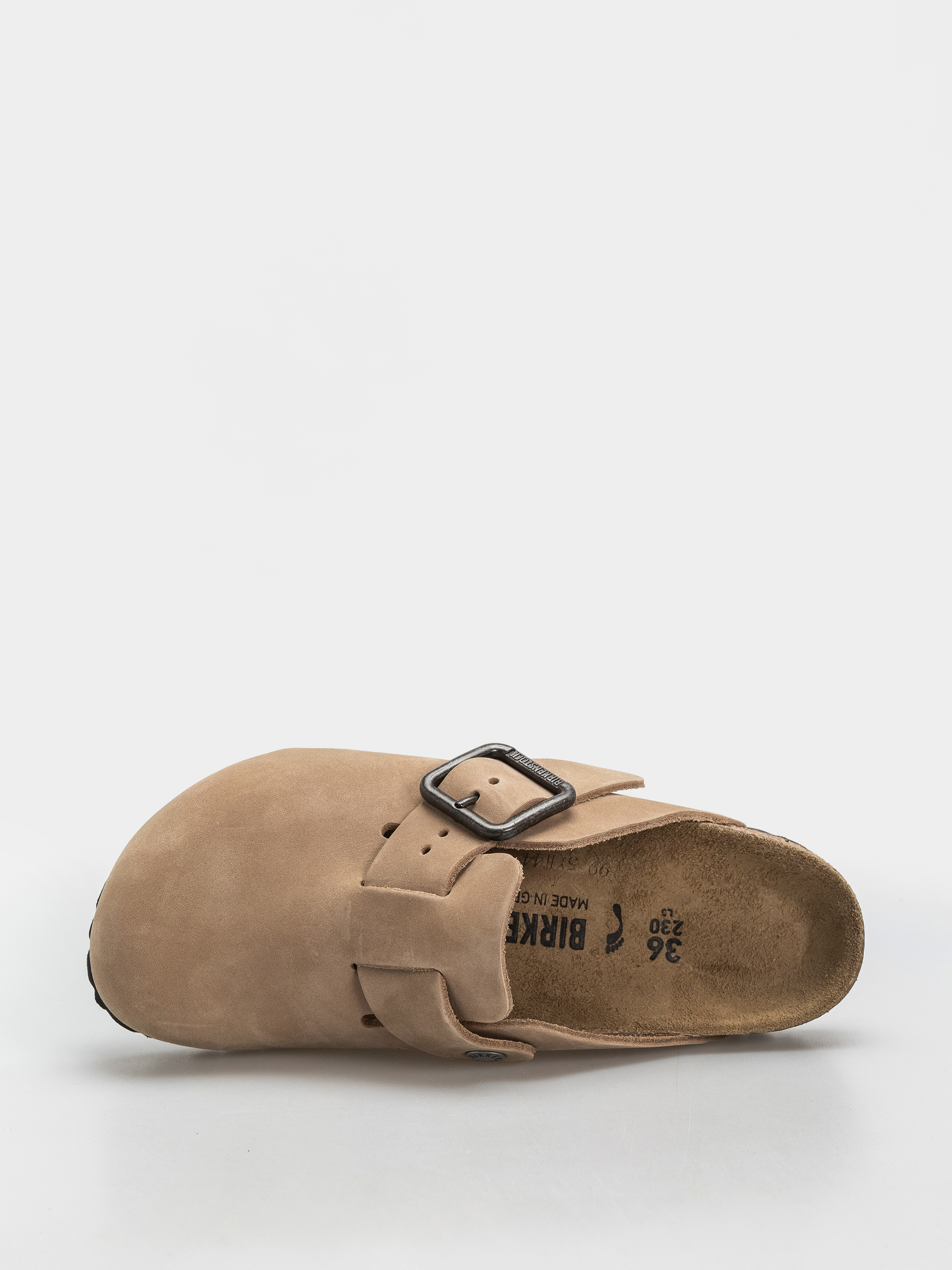 Šľapky Birkenstock Boston Wire Buckle Nubuck Leather Narrow (sandcastle)