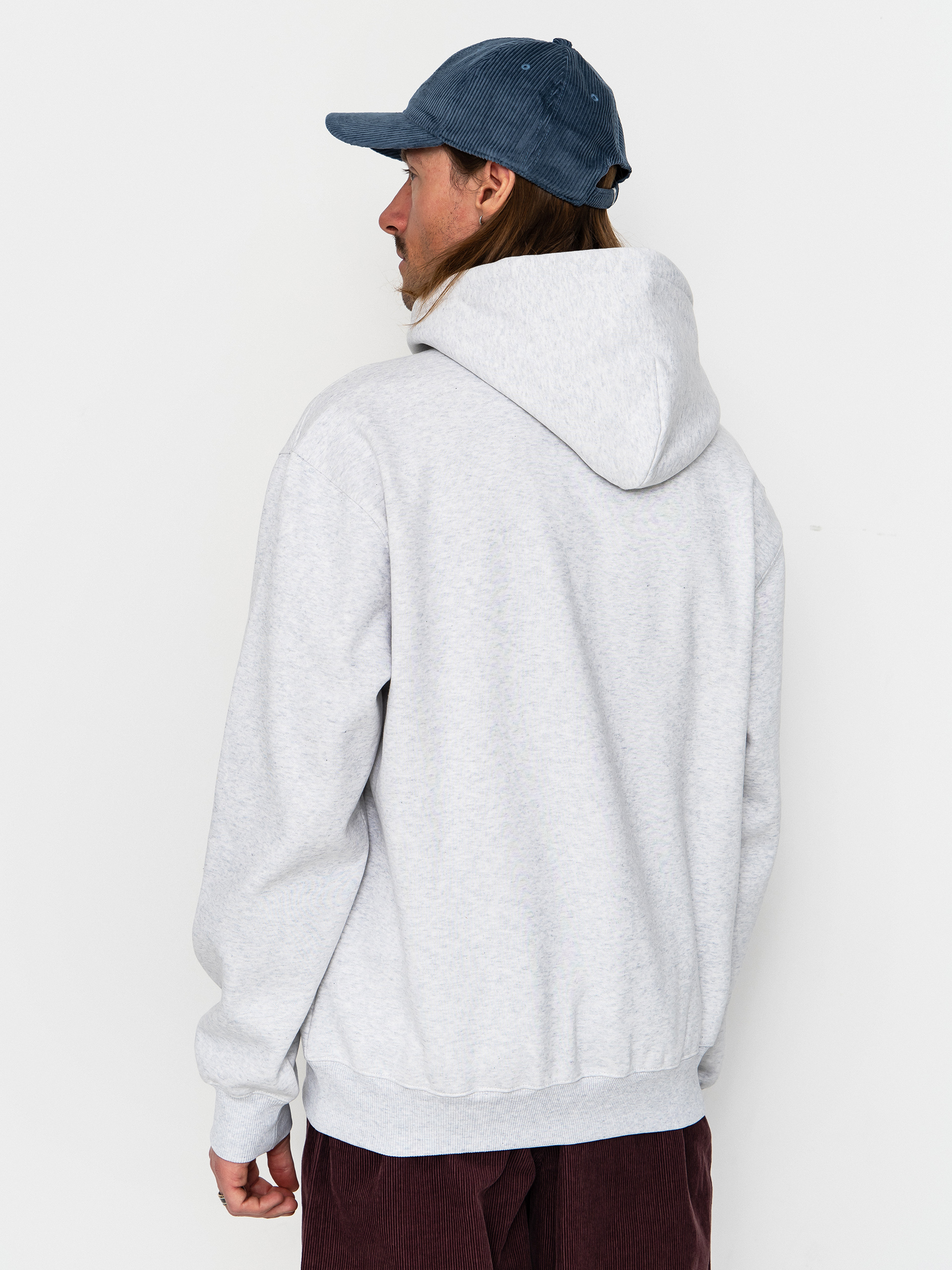 Mikina s kapucňou Carhartt WIP Carhartt HD (ash heather/cozy purple)