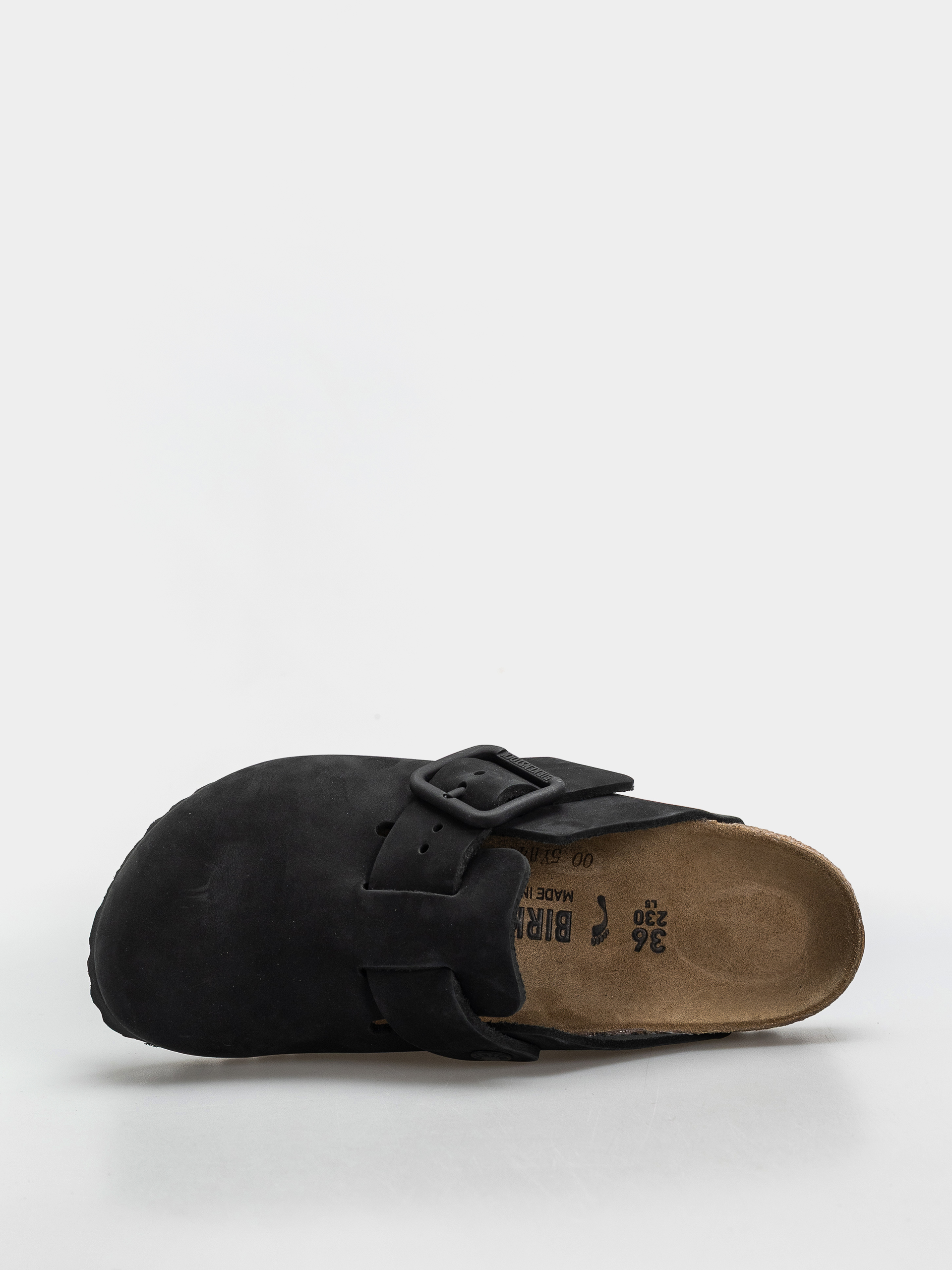 Šľapky Birkenstock Boston Wire Buckle Nubuck Leather Narrow (black)