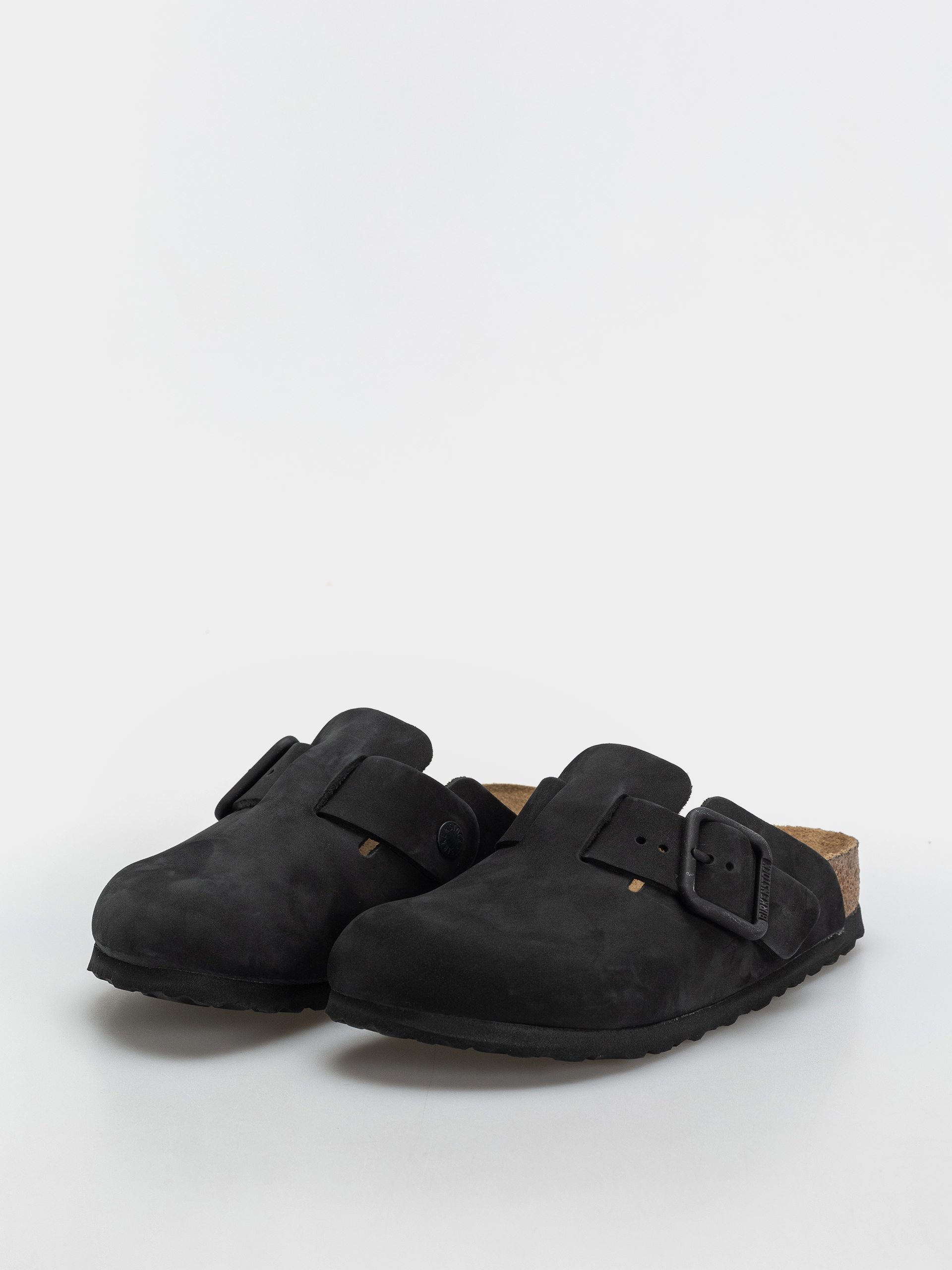 Šľapky Birkenstock Boston Wire Buckle Nubuck Leather Narrow (black)