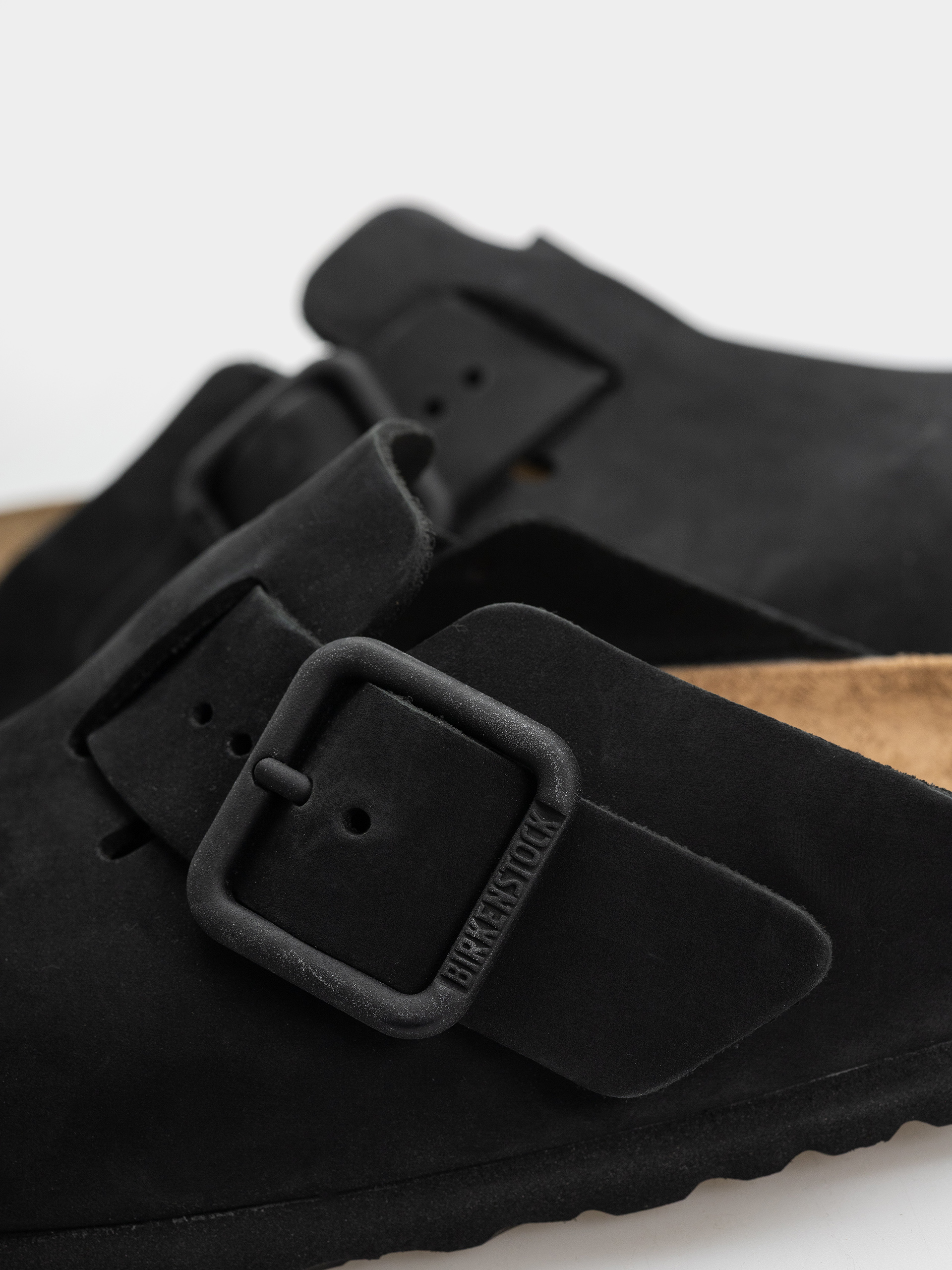 Šľapky Birkenstock Boston Wire Buckle Nubuck Leather Narrow (black)