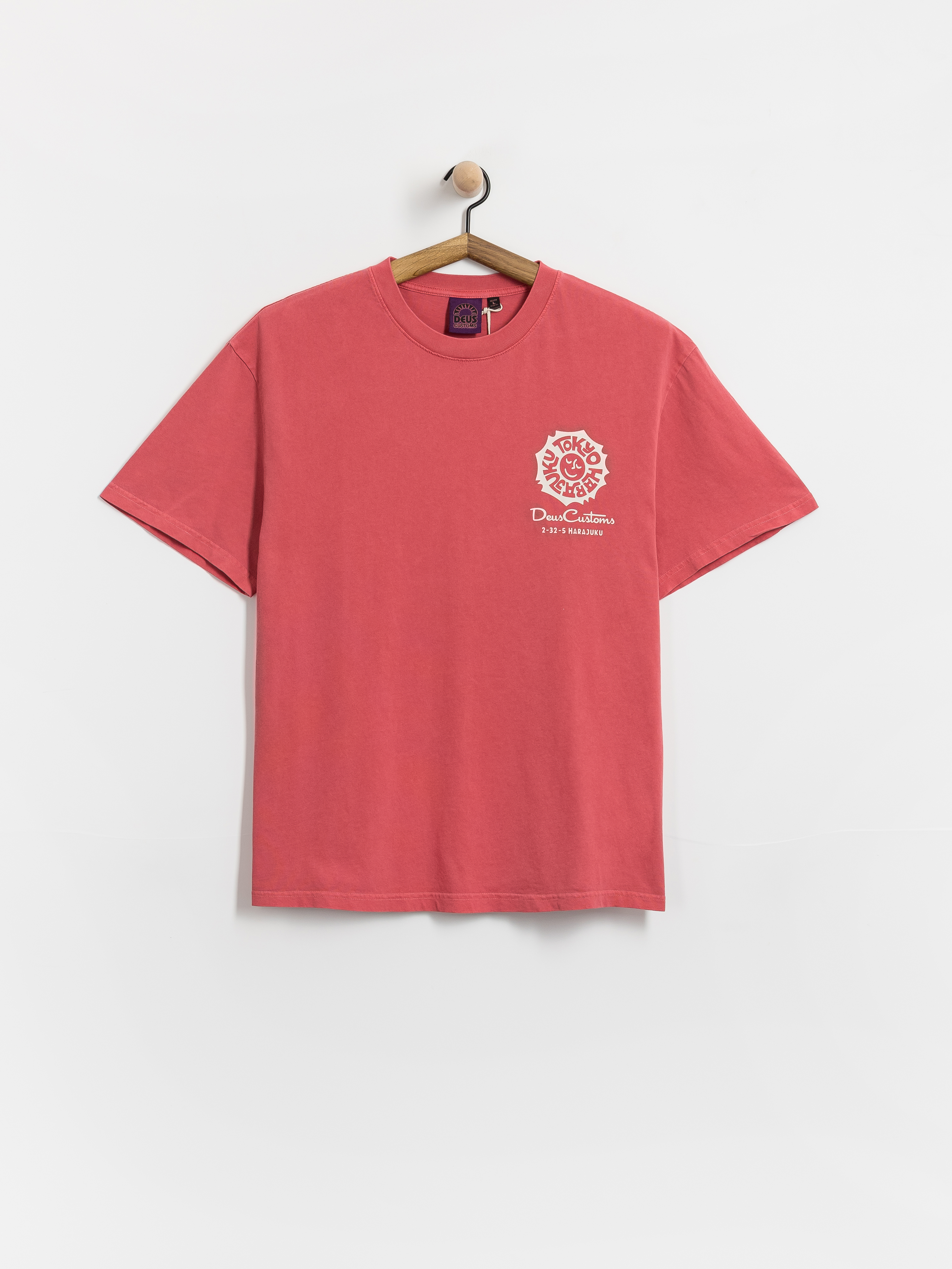 Tričko Deus Ex Machina Tokyo Address (melon red)