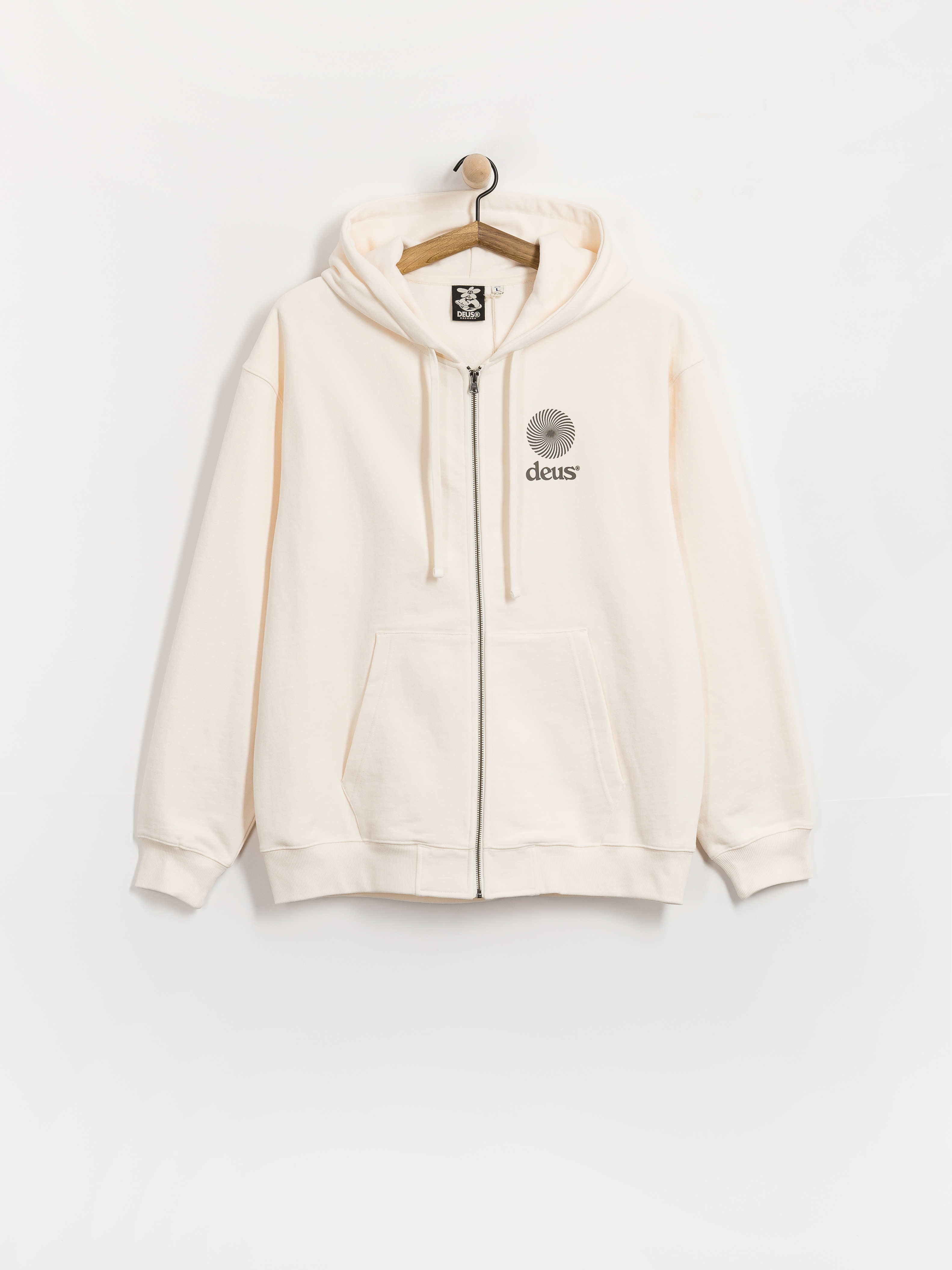 Mikina s kapucňou Deus Ex Machina Strata ZHD (dirty white)