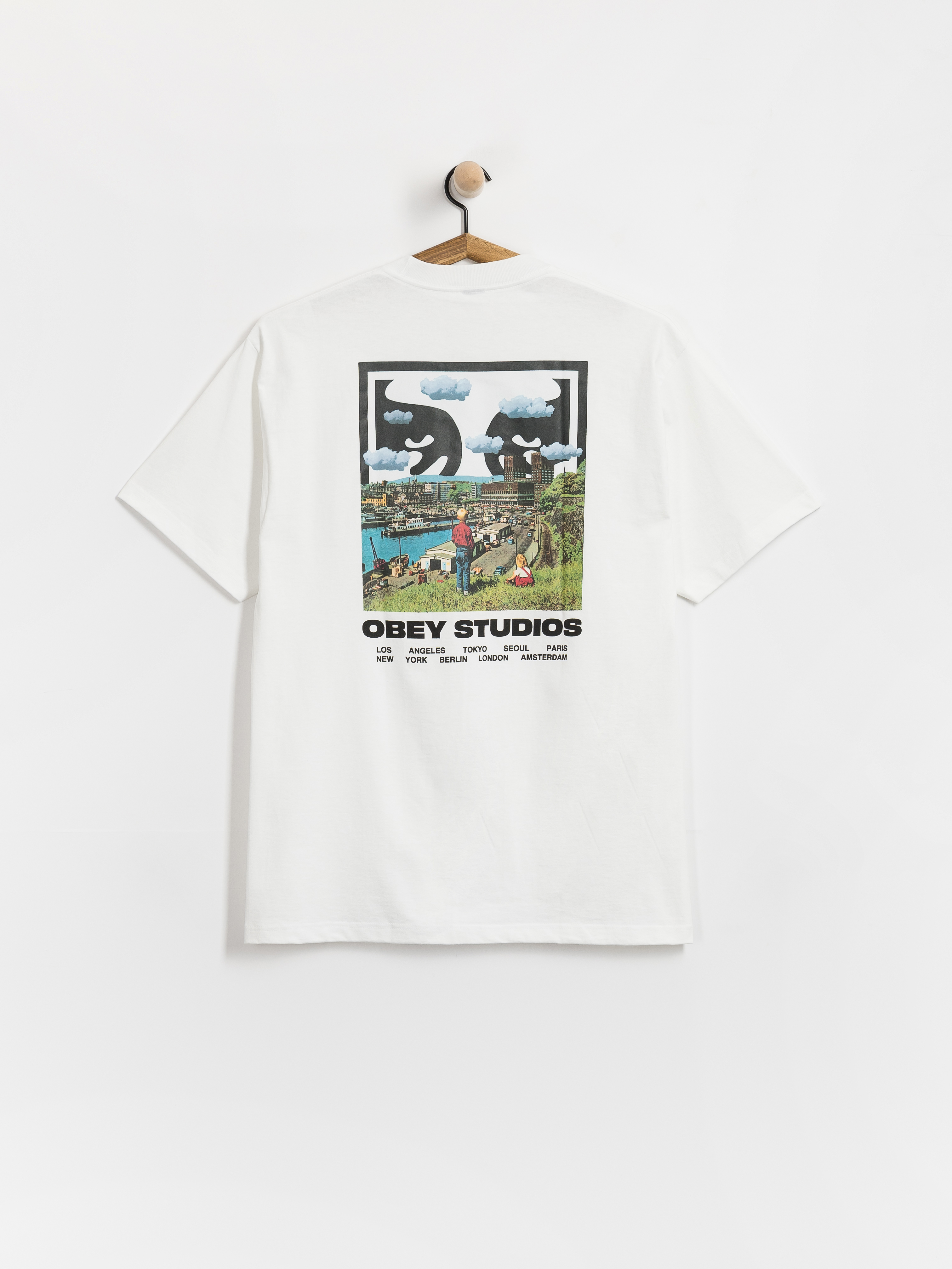 Tričko OBEY Sky Face (white)