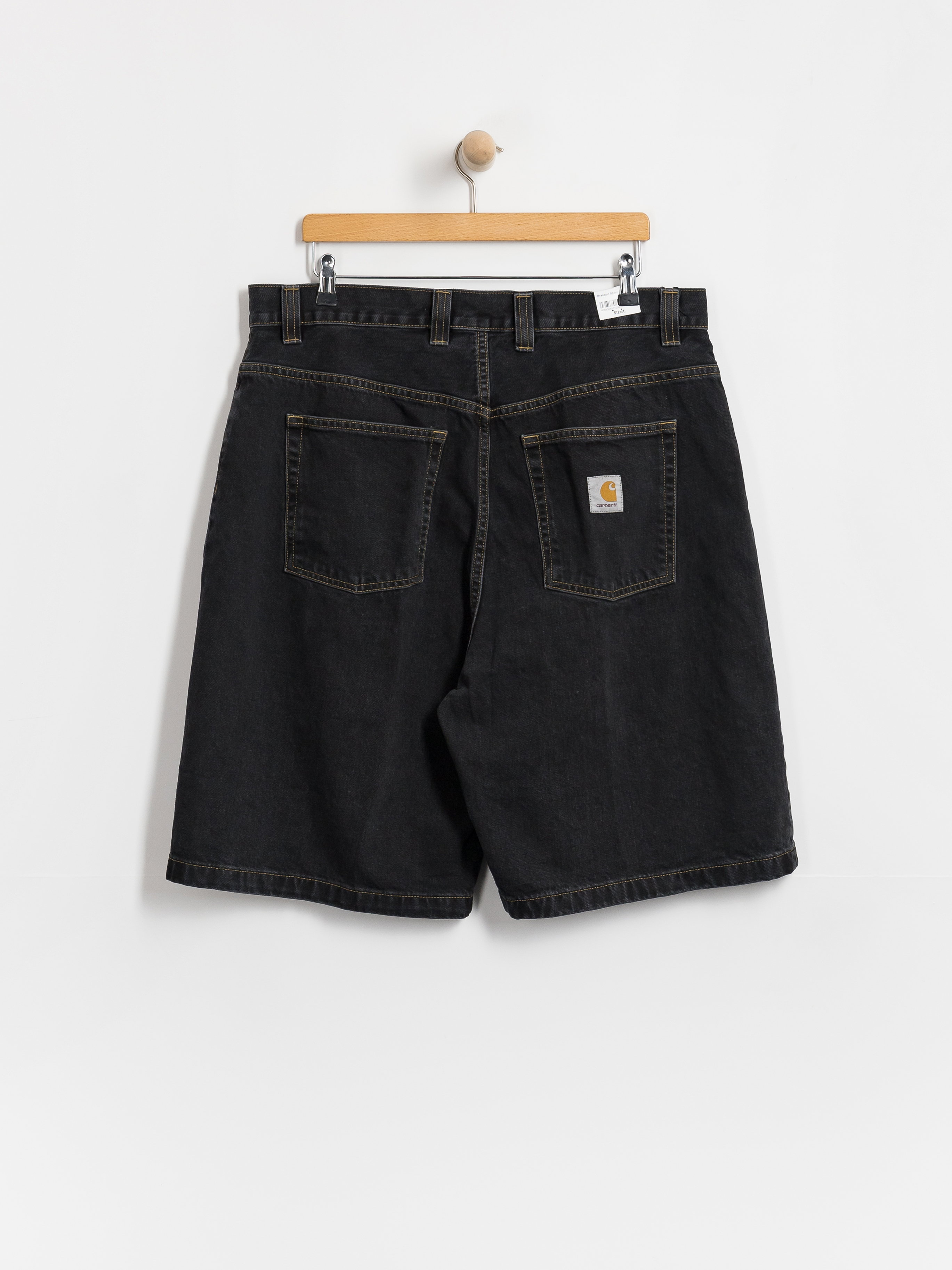 Kraťasy Carhartt WIP Brandon (black stone washed)