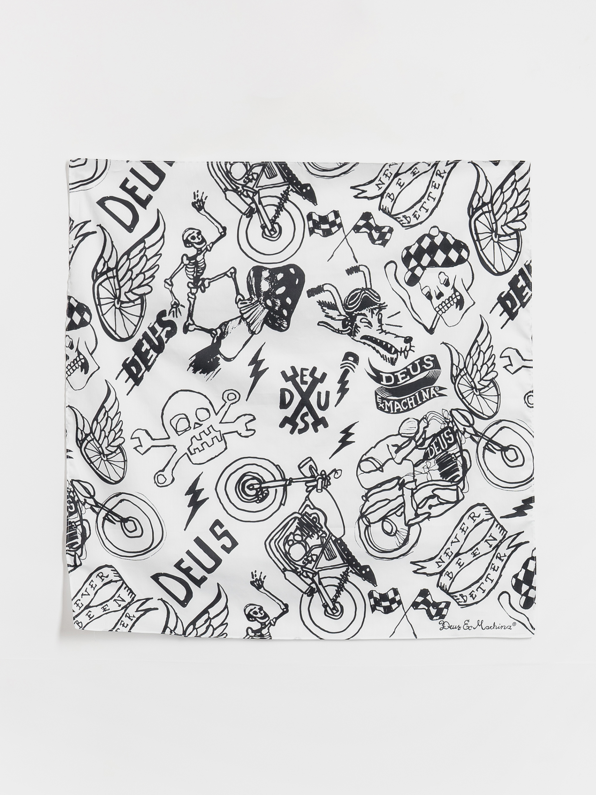 Bandana Deus Ex Machina Doodle (white)